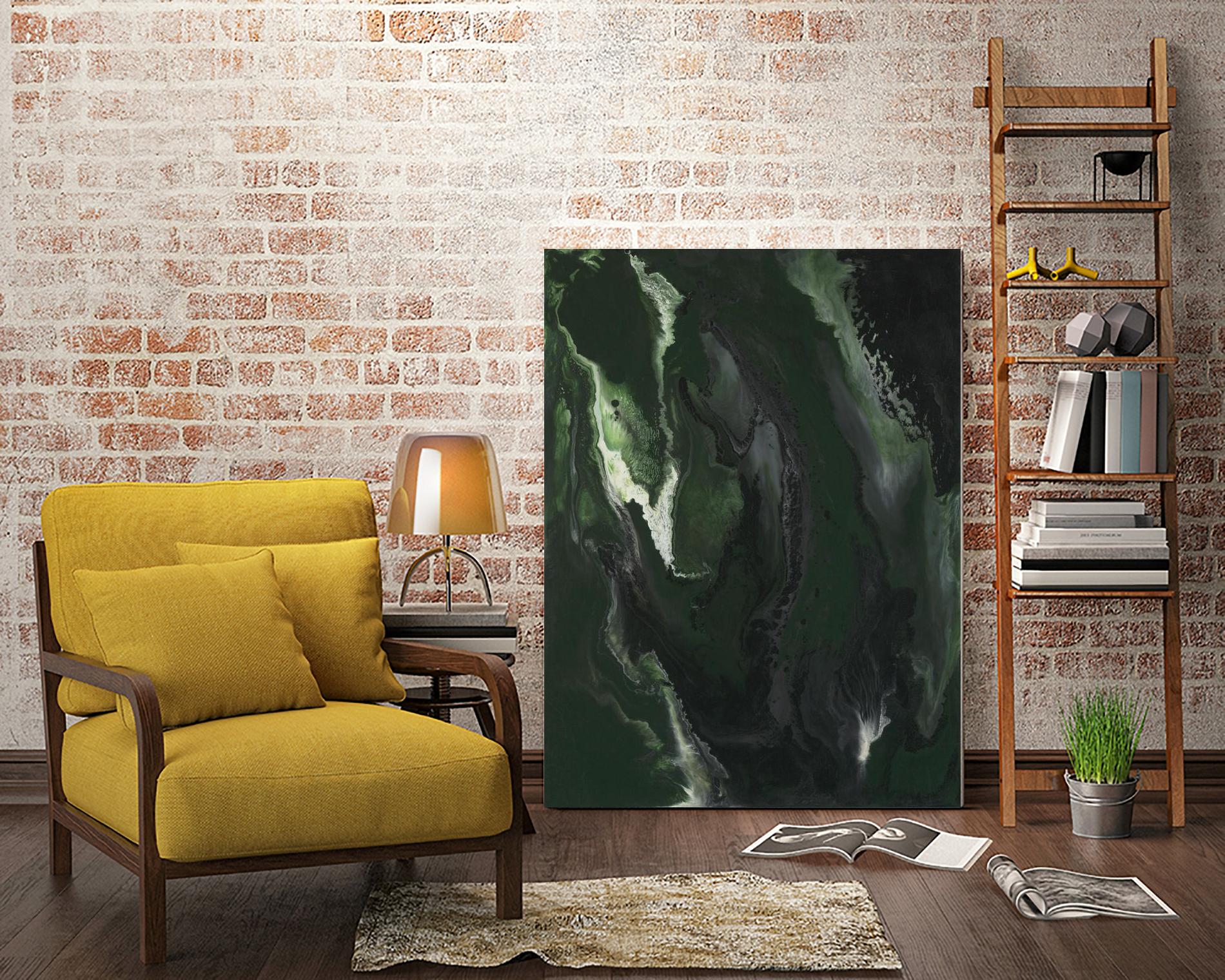 Silence Apart by Corrie LaVelle on GIANT ART - greens fluid abstracts