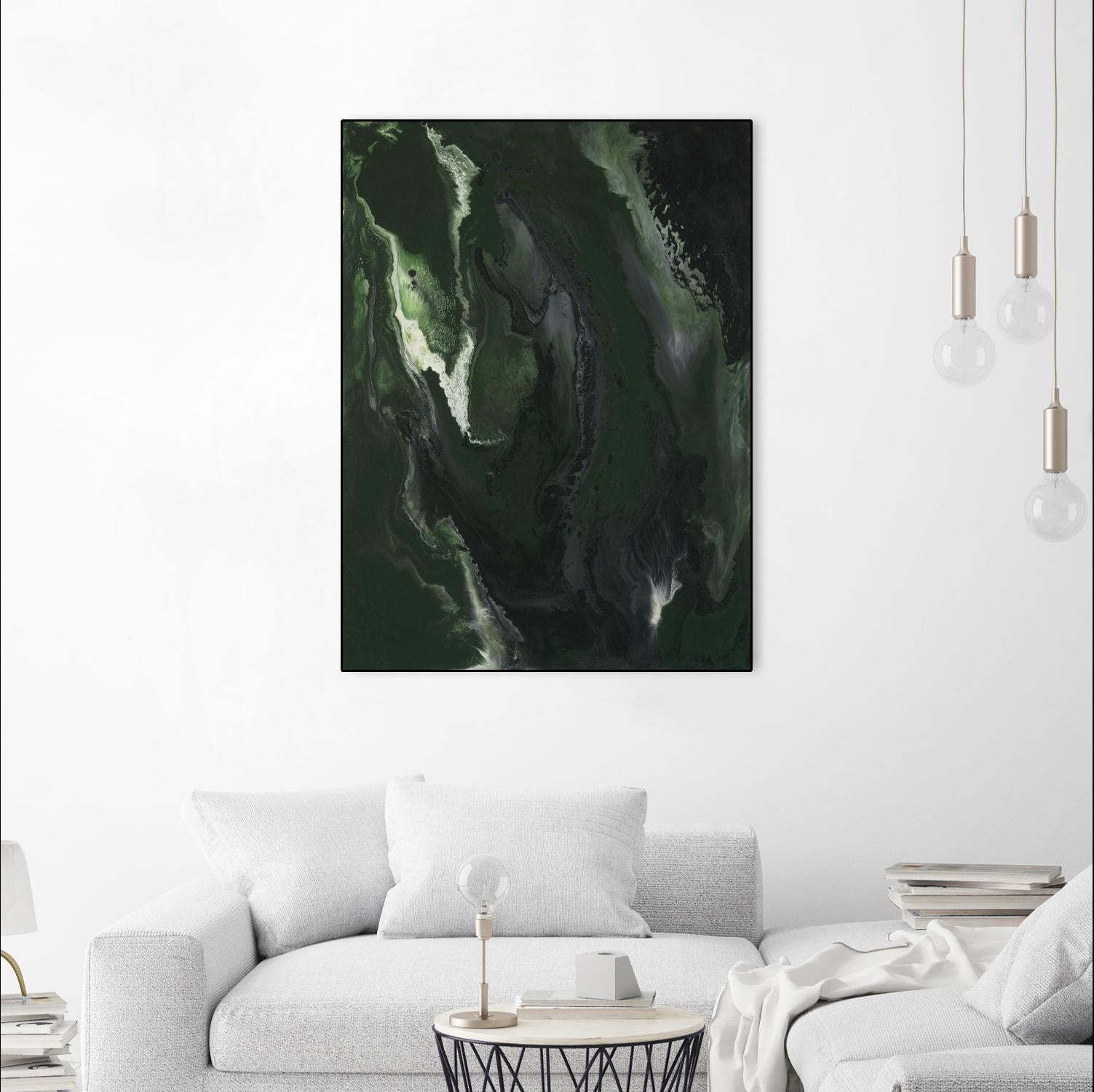 Silence Apart by Corrie LaVelle on GIANT ART - greens fluid abstracts