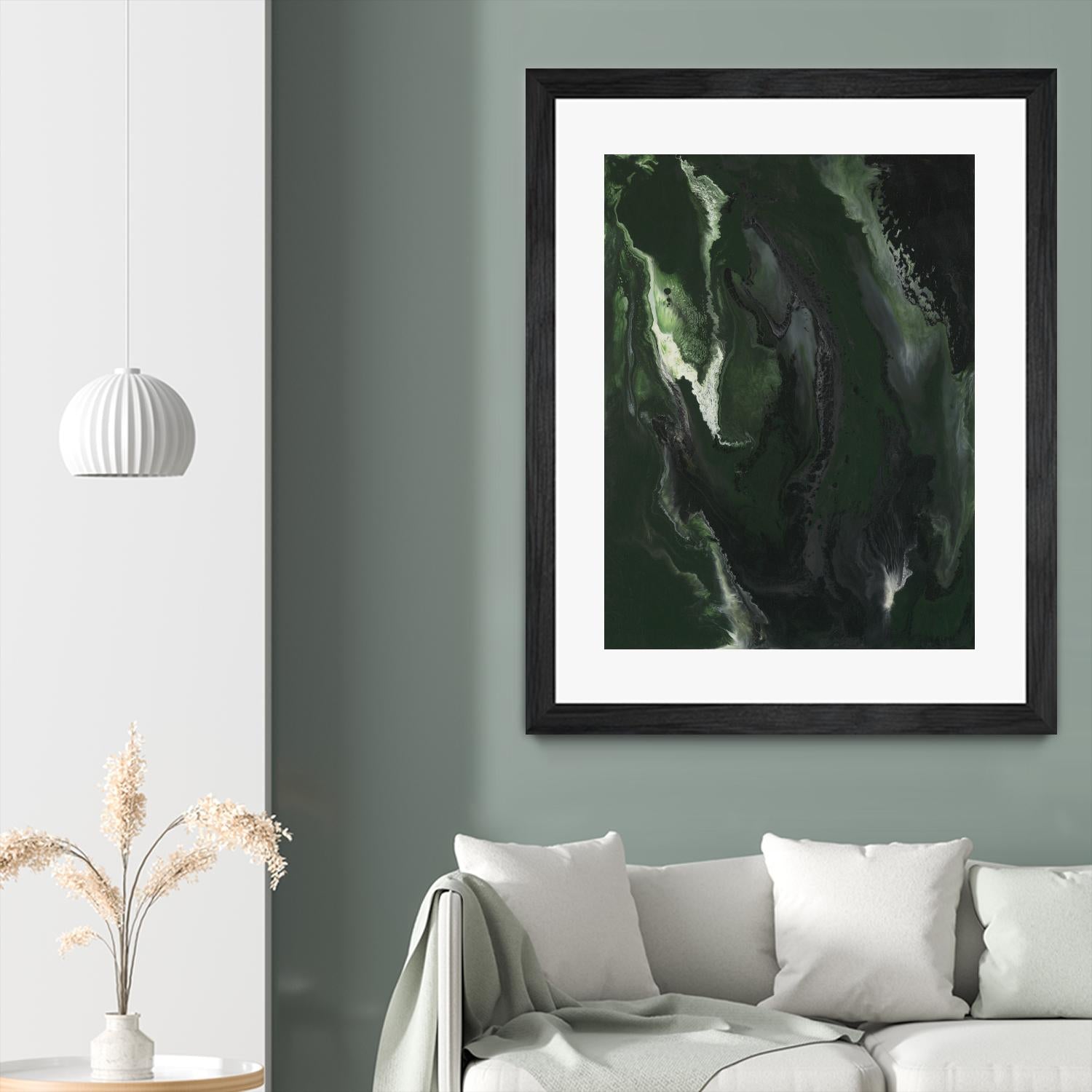 Silence Apart by Corrie LaVelle on GIANT ART - greens fluid abstracts