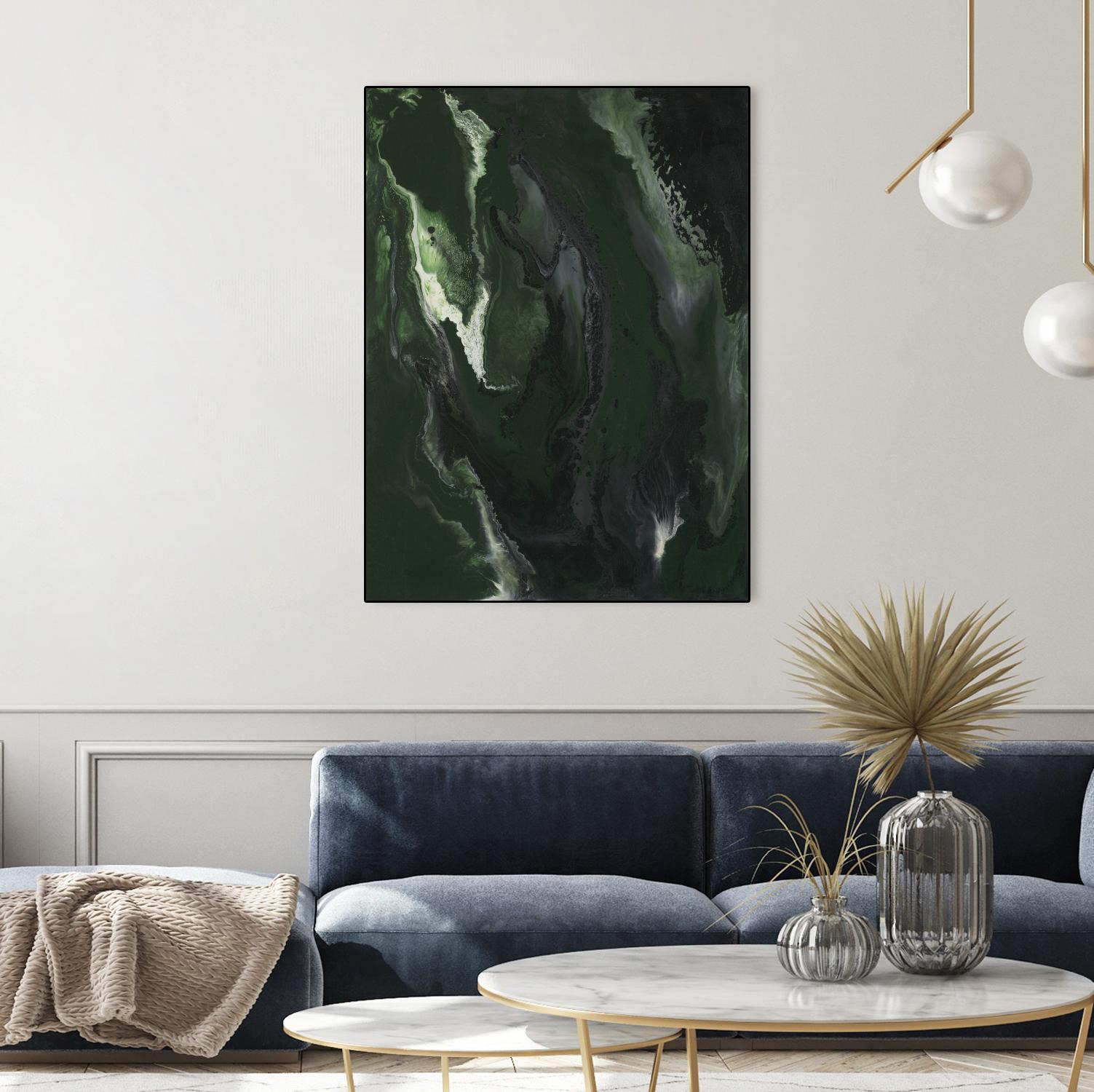 Silence Apart by Corrie LaVelle on GIANT ART - greens fluid abstracts