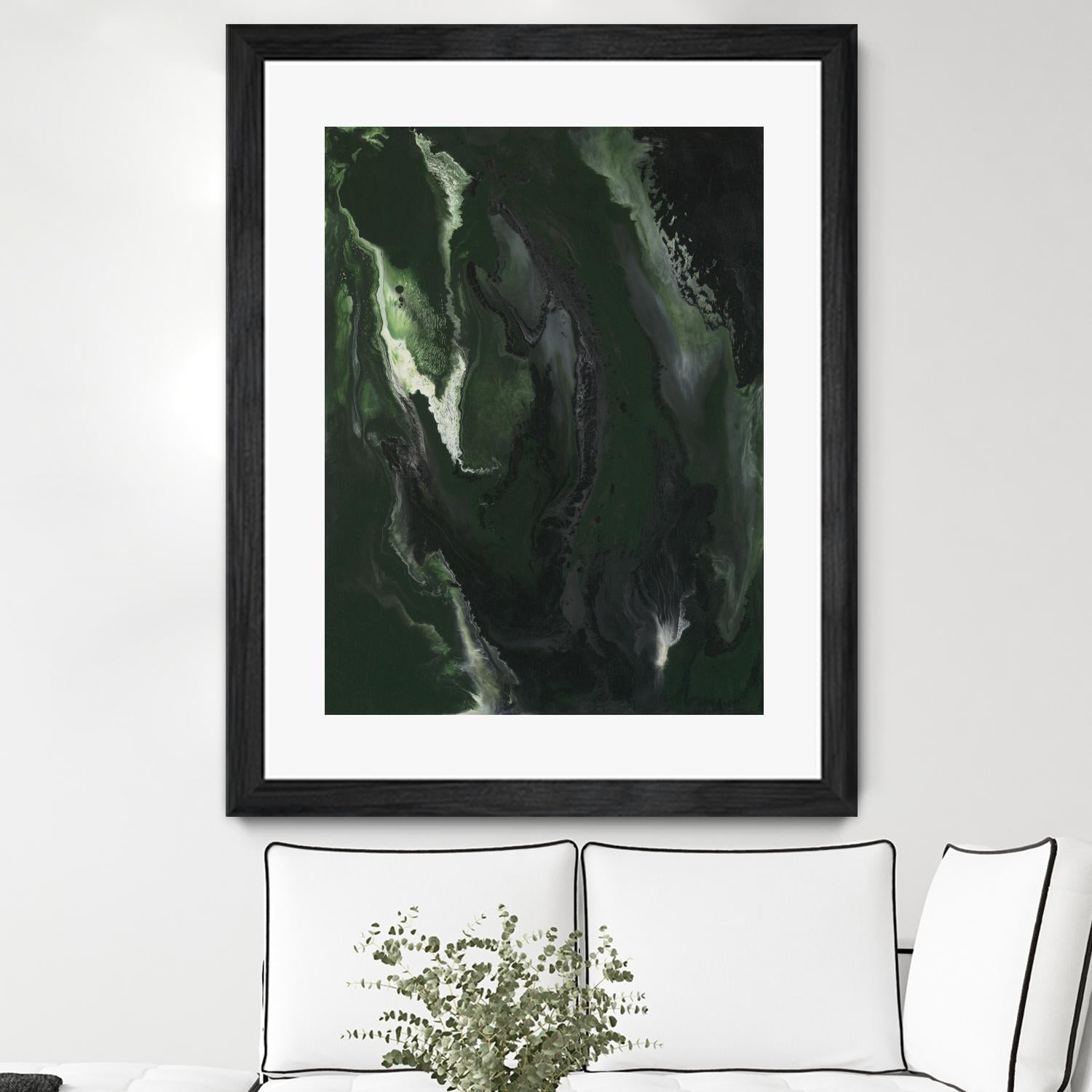 Silence Apart by Corrie LaVelle on GIANT ART - greens fluid abstracts