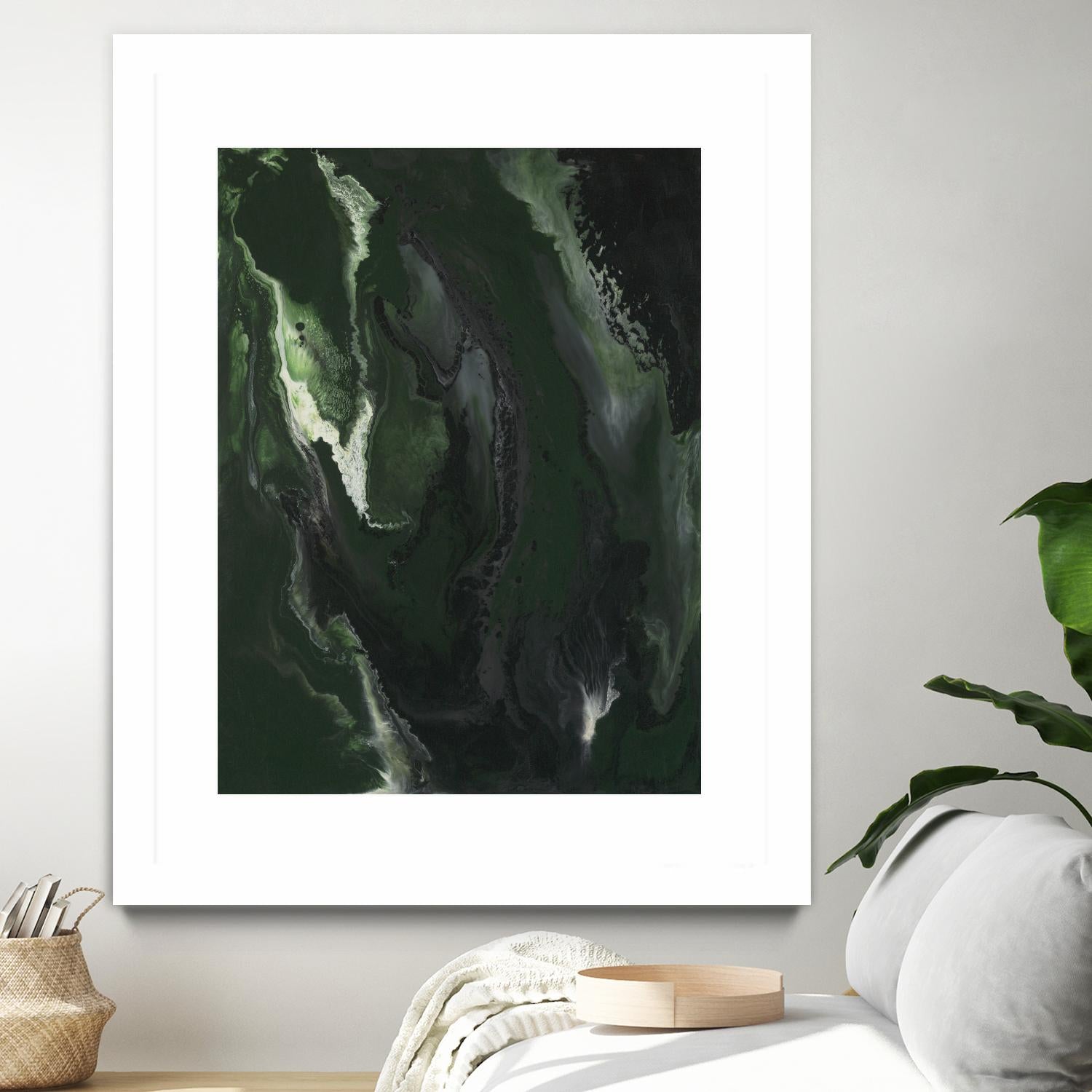 Silence Apart by Corrie LaVelle on GIANT ART - greens fluid abstracts