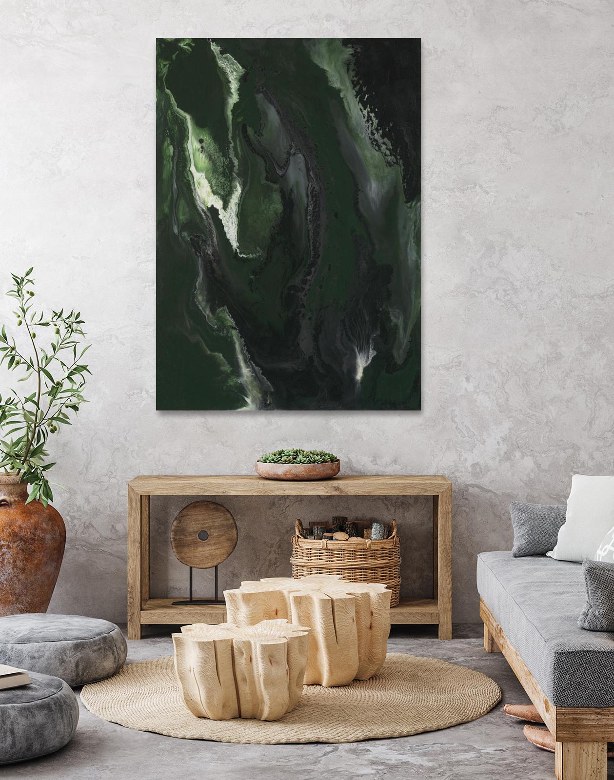 Silence Apart by Corrie LaVelle on GIANT ART - greens fluid abstracts