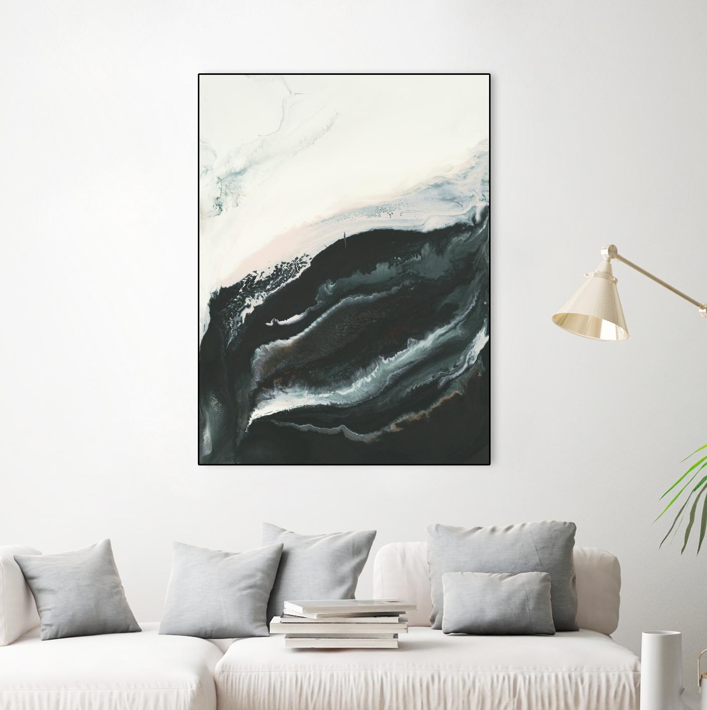 Of Flight by Corrie LaVelle on GIANT ART - greens fluid abstracts