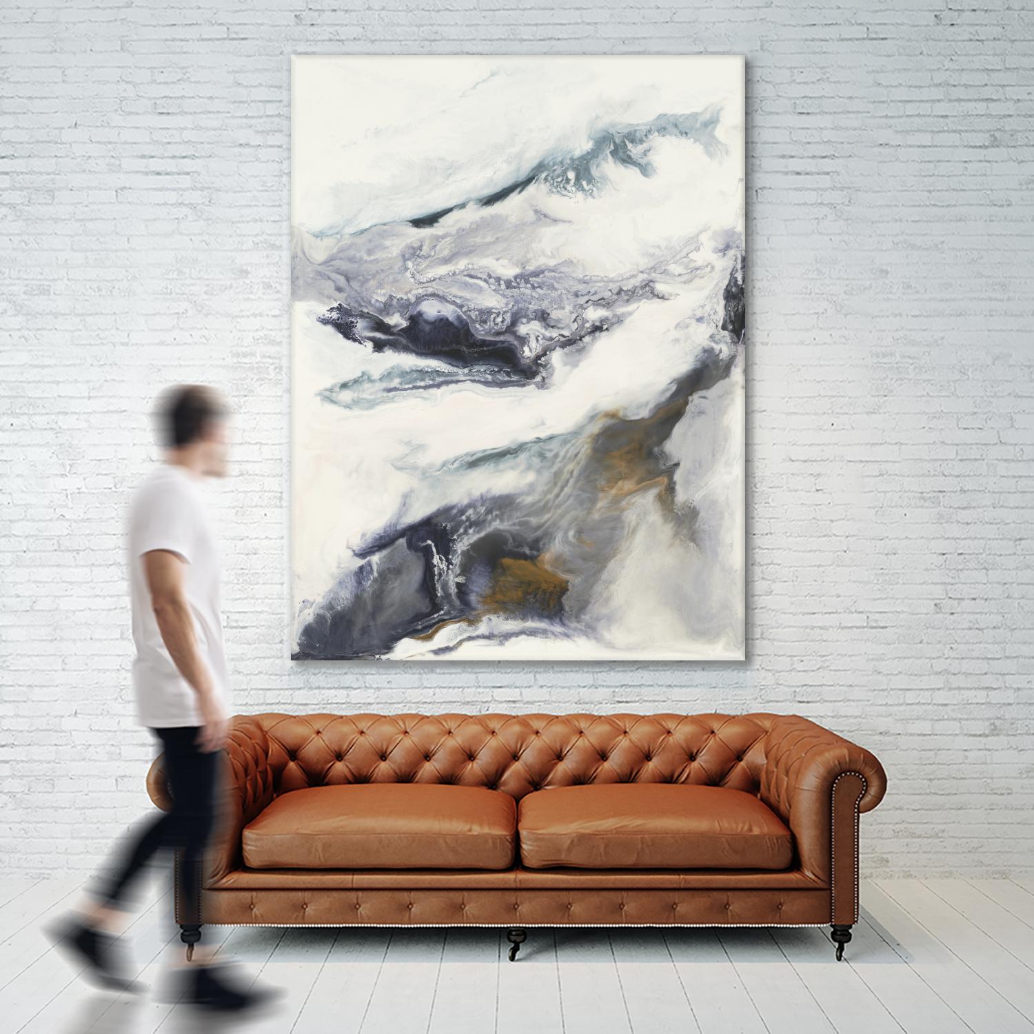 Expedite by Corrie LaVelle on GIANT ART - purples fluid abstracts