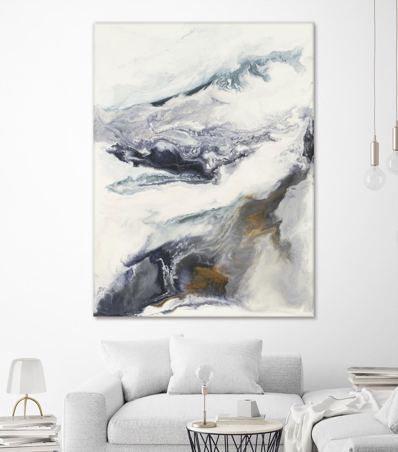 Expedite by Corrie LaVelle on GIANT ART - purples fluid abstracts