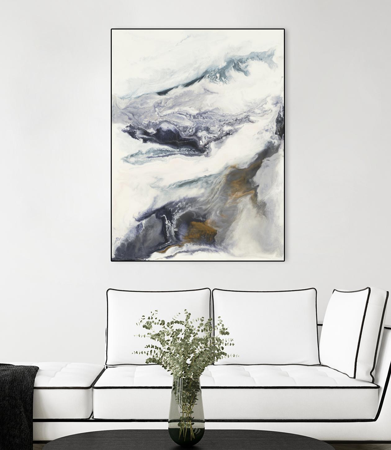 Expedite by Corrie LaVelle on GIANT ART - purples fluid abstracts