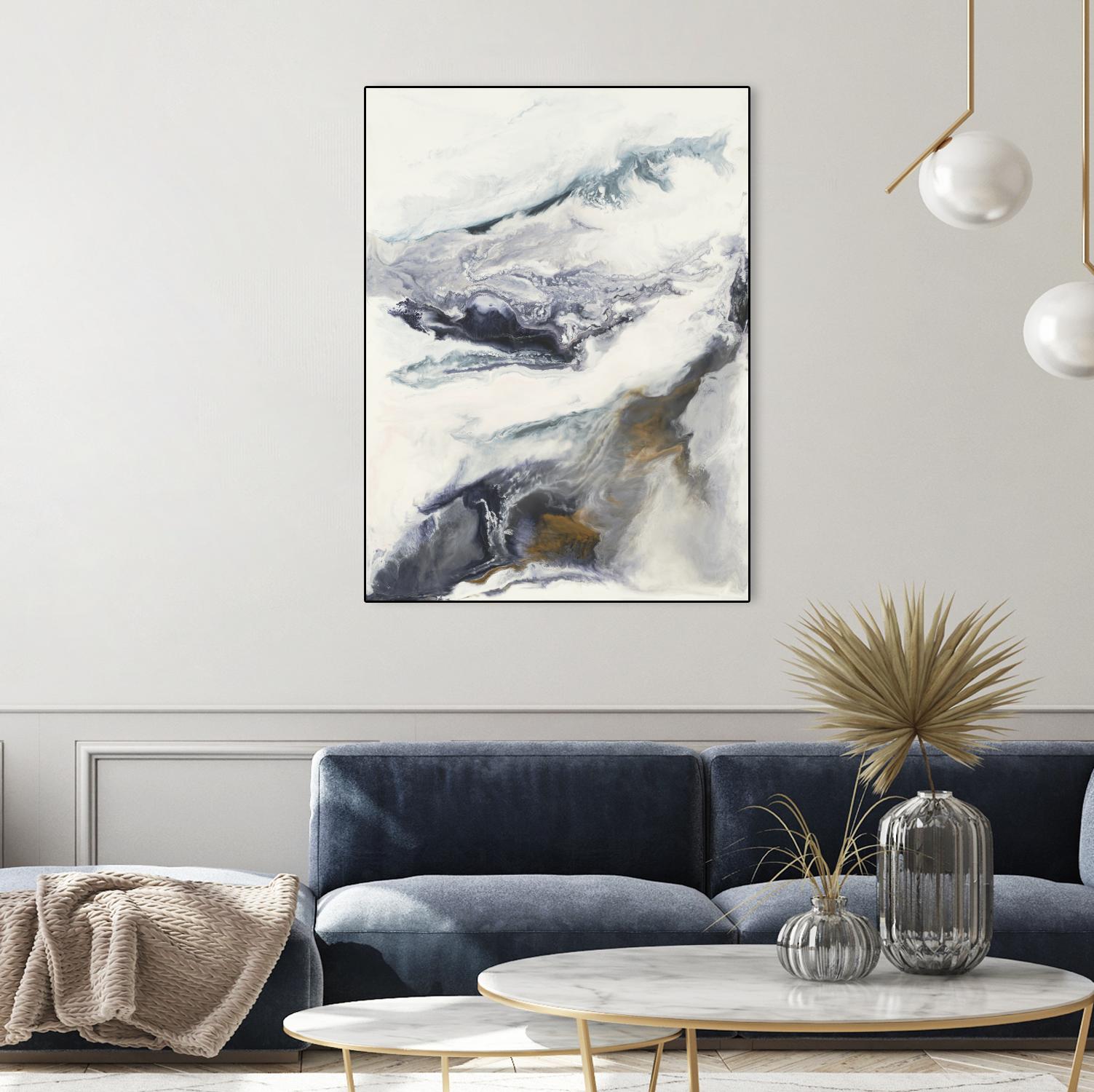 Expedite by Corrie LaVelle on GIANT ART - purples fluid abstracts