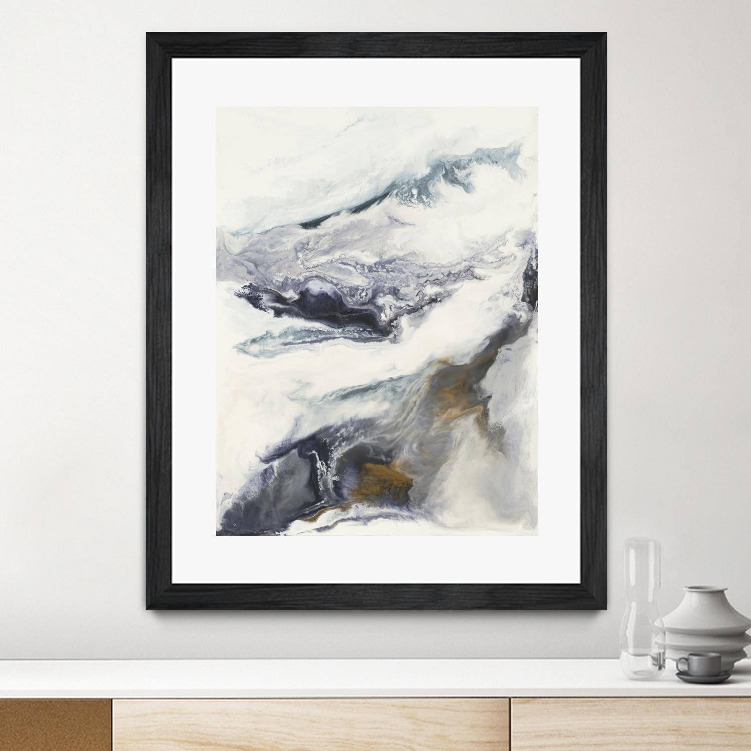 Expedite by Corrie LaVelle on GIANT ART - purples fluid abstracts