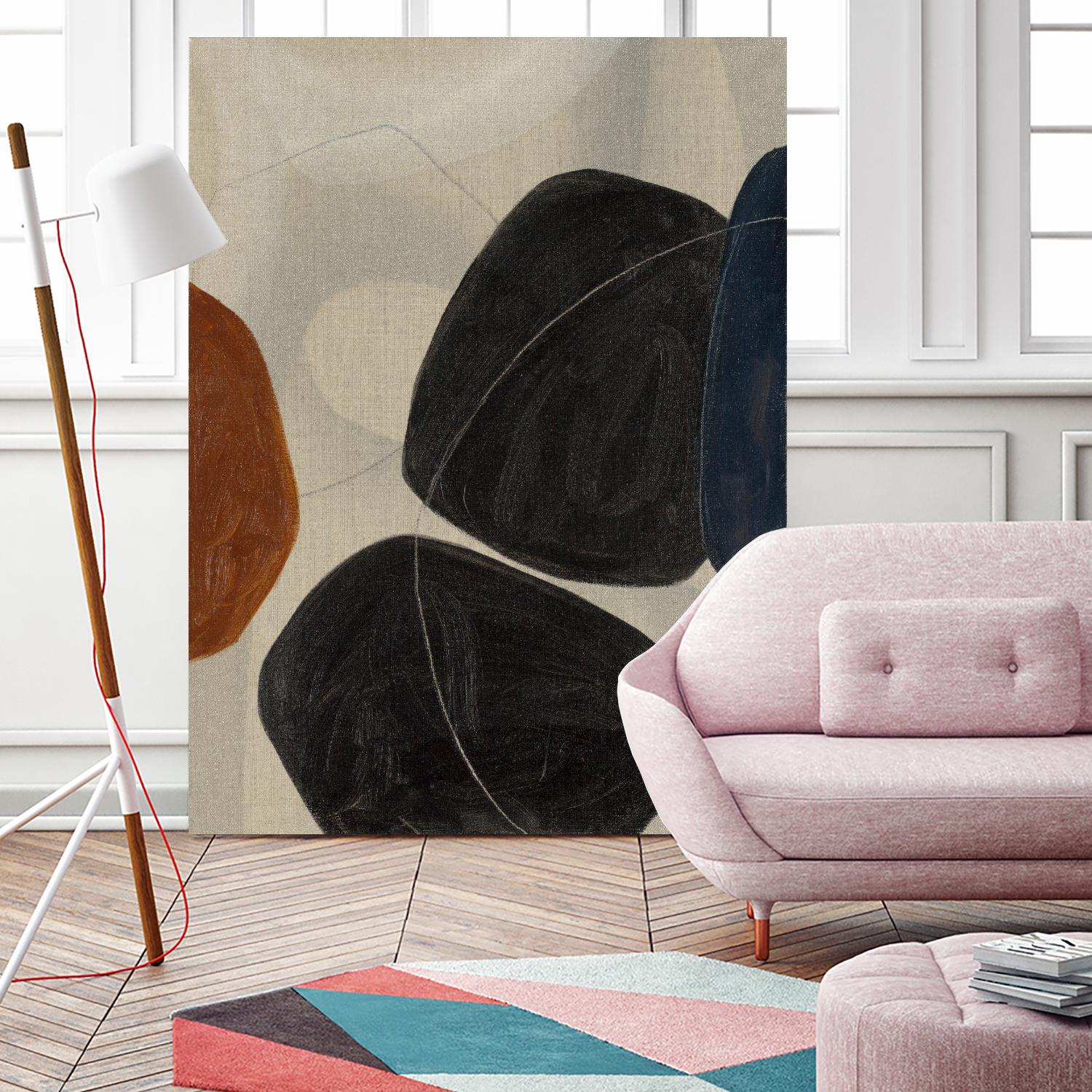 Gravity I by Kippi Leonard on GIANT ART - blacks organic shapes