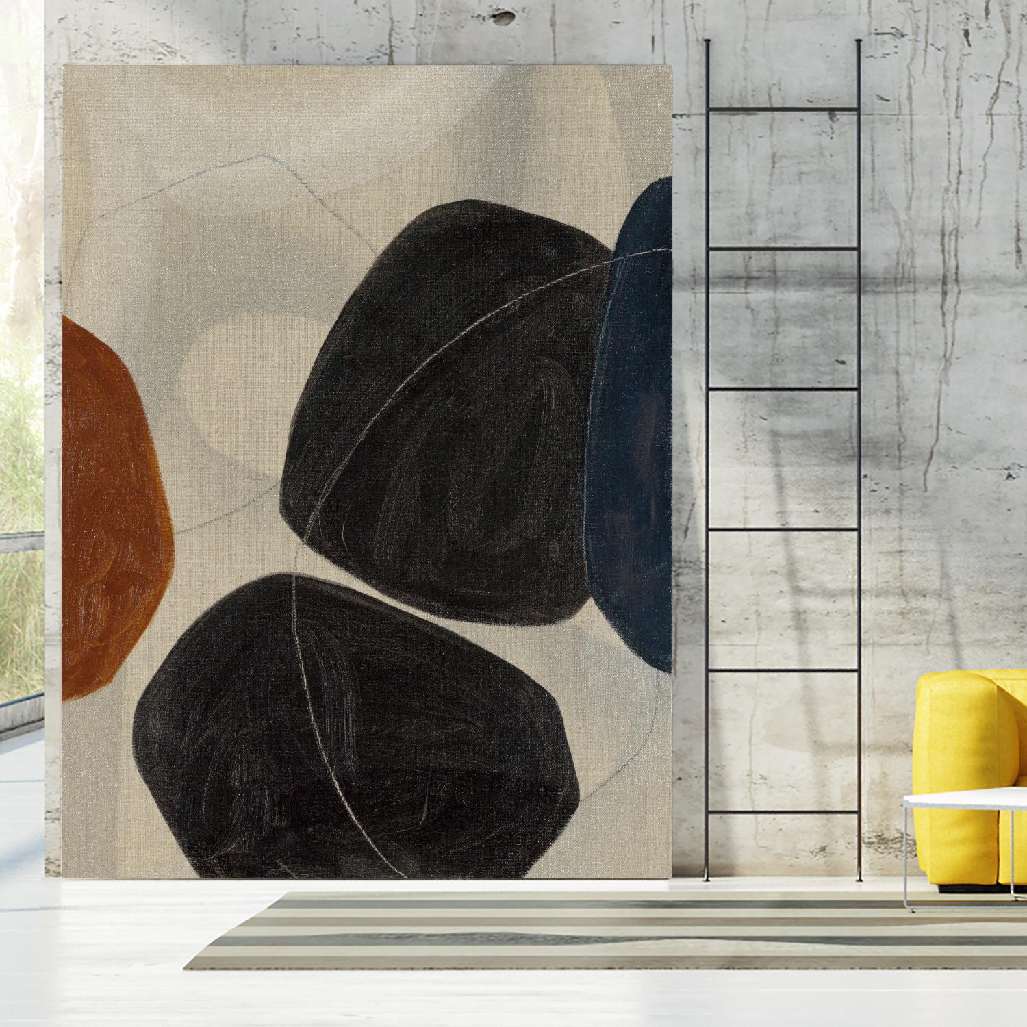 Gravity I by Kippi Leonard on GIANT ART - blacks organic shapes