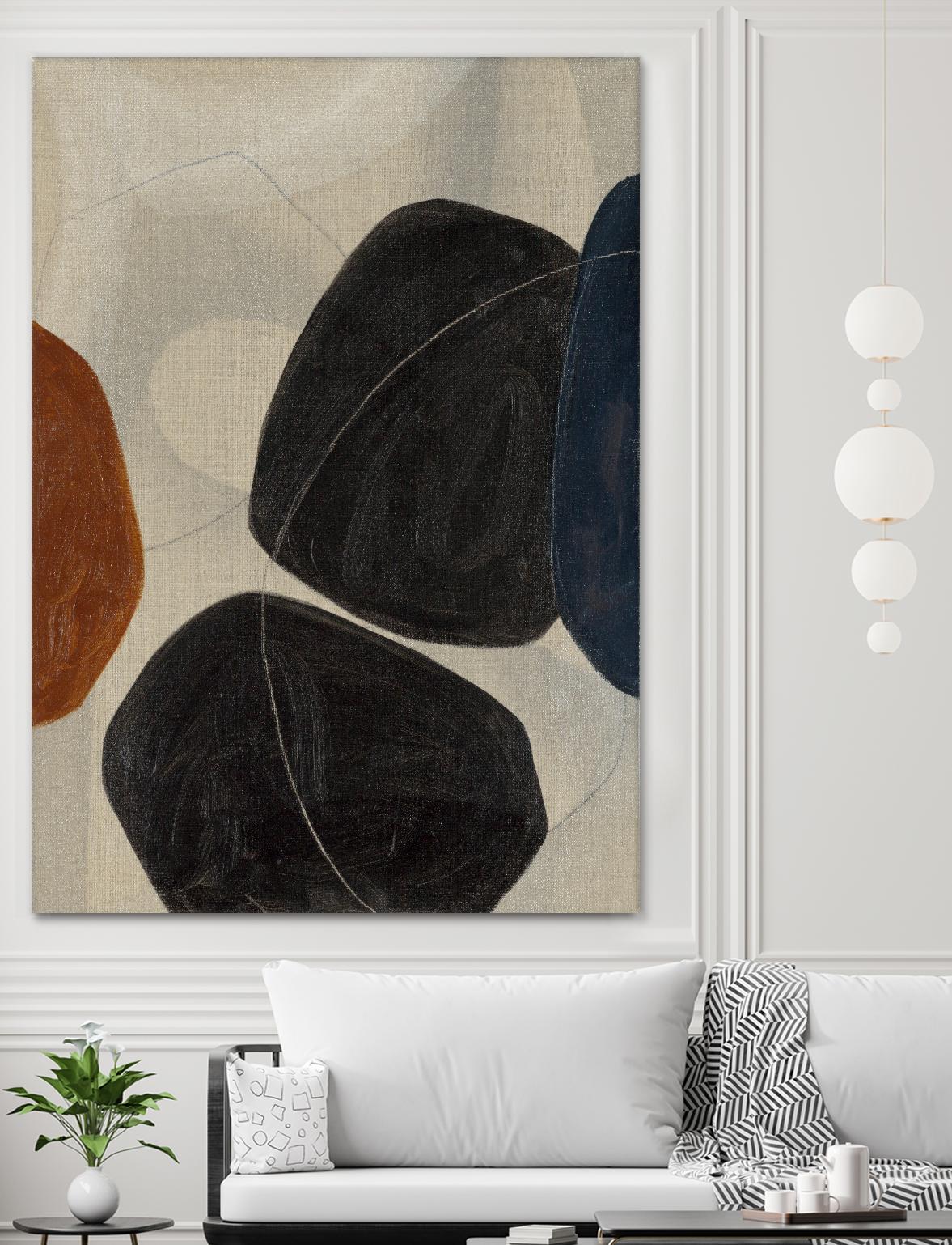 Gravity I by Kippi Leonard on GIANT ART - blacks organic shapes