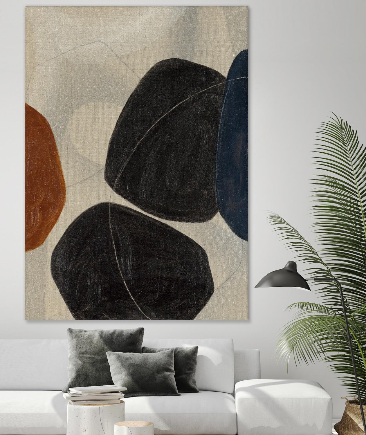 Gravity I by Kippi Leonard on GIANT ART - blacks organic shapes