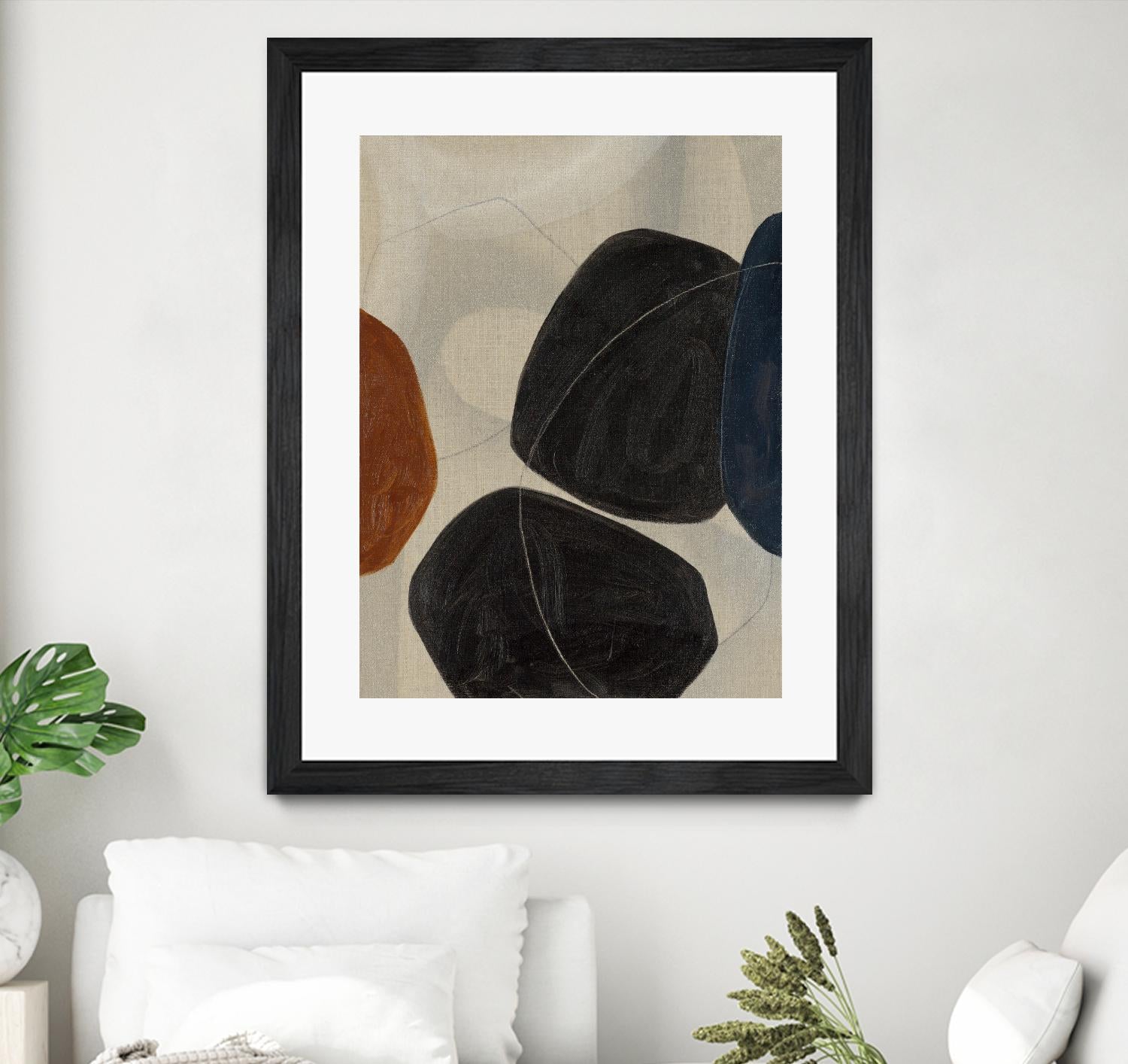 Gravity I by Kippi Leonard on GIANT ART - blacks organic shapes