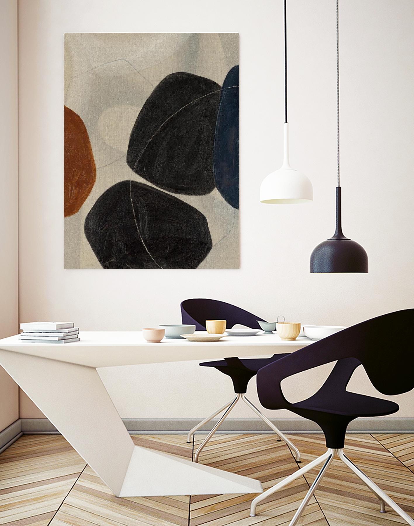 Gravity I by Kippi Leonard on GIANT ART - blacks organic shapes