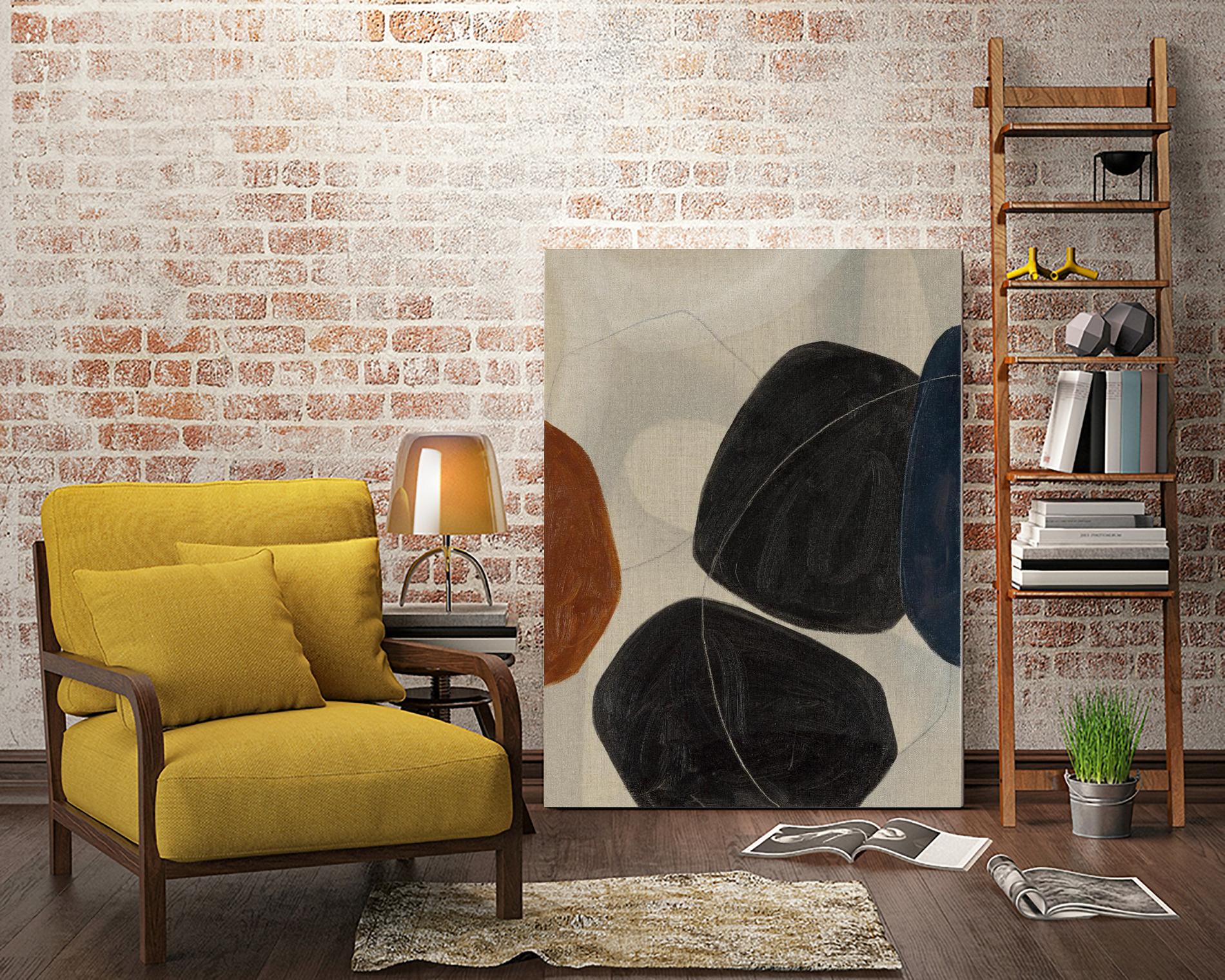 Gravity I by Kippi Leonard on GIANT ART - blacks organic shapes