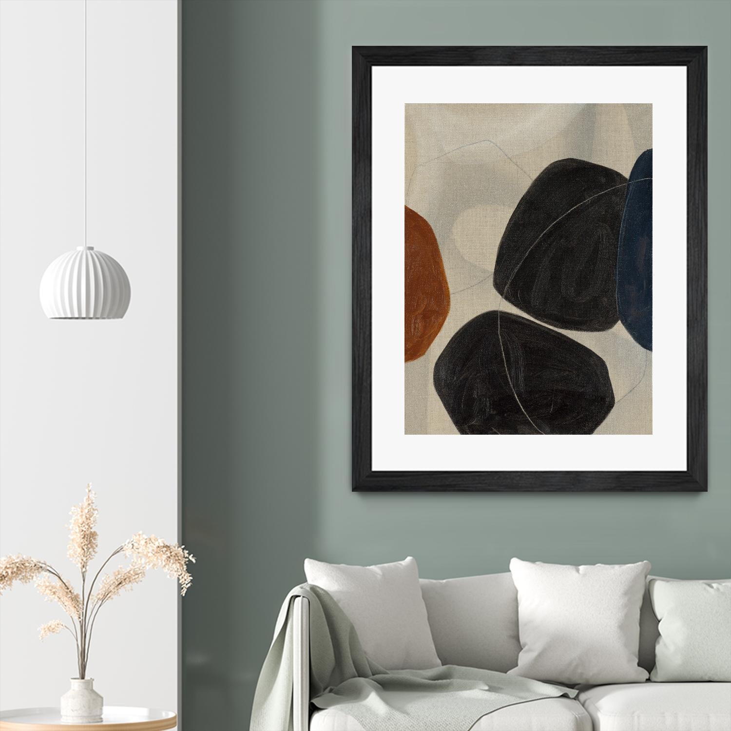 Gravity I by Kippi Leonard on GIANT ART - blacks organic shapes