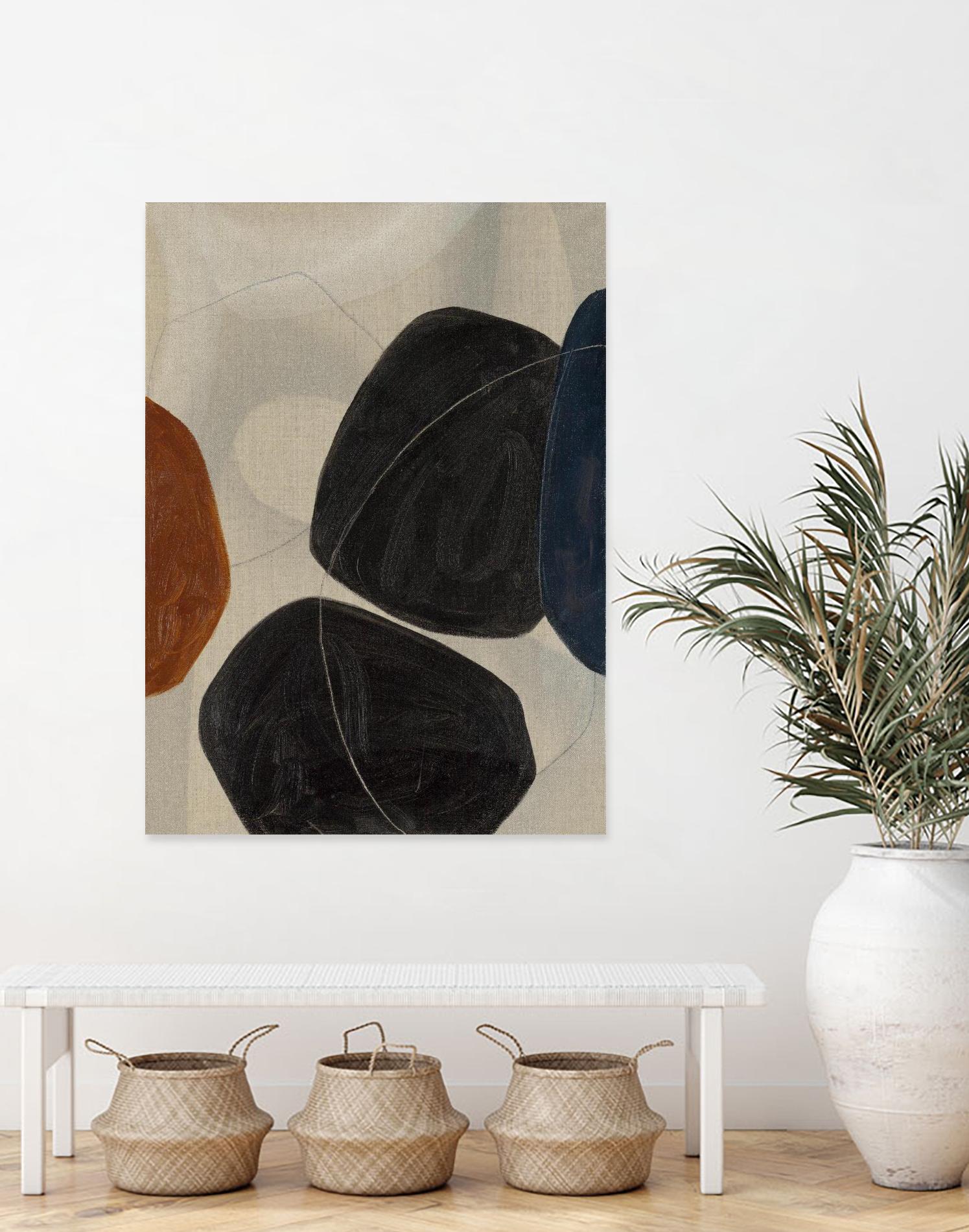 Gravity I by Kippi Leonard on GIANT ART - blacks organic shapes