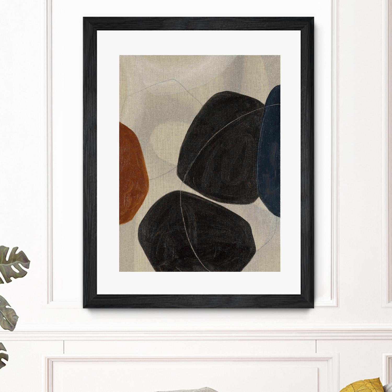 Gravity I by Kippi Leonard on GIANT ART - blacks organic shapes