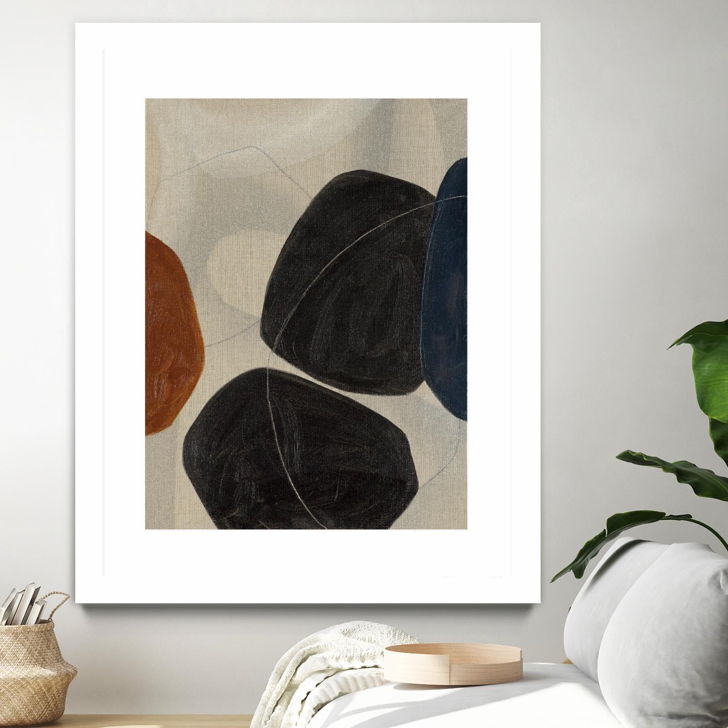 Gravity I by Kippi Leonard on GIANT ART - blacks organic shapes