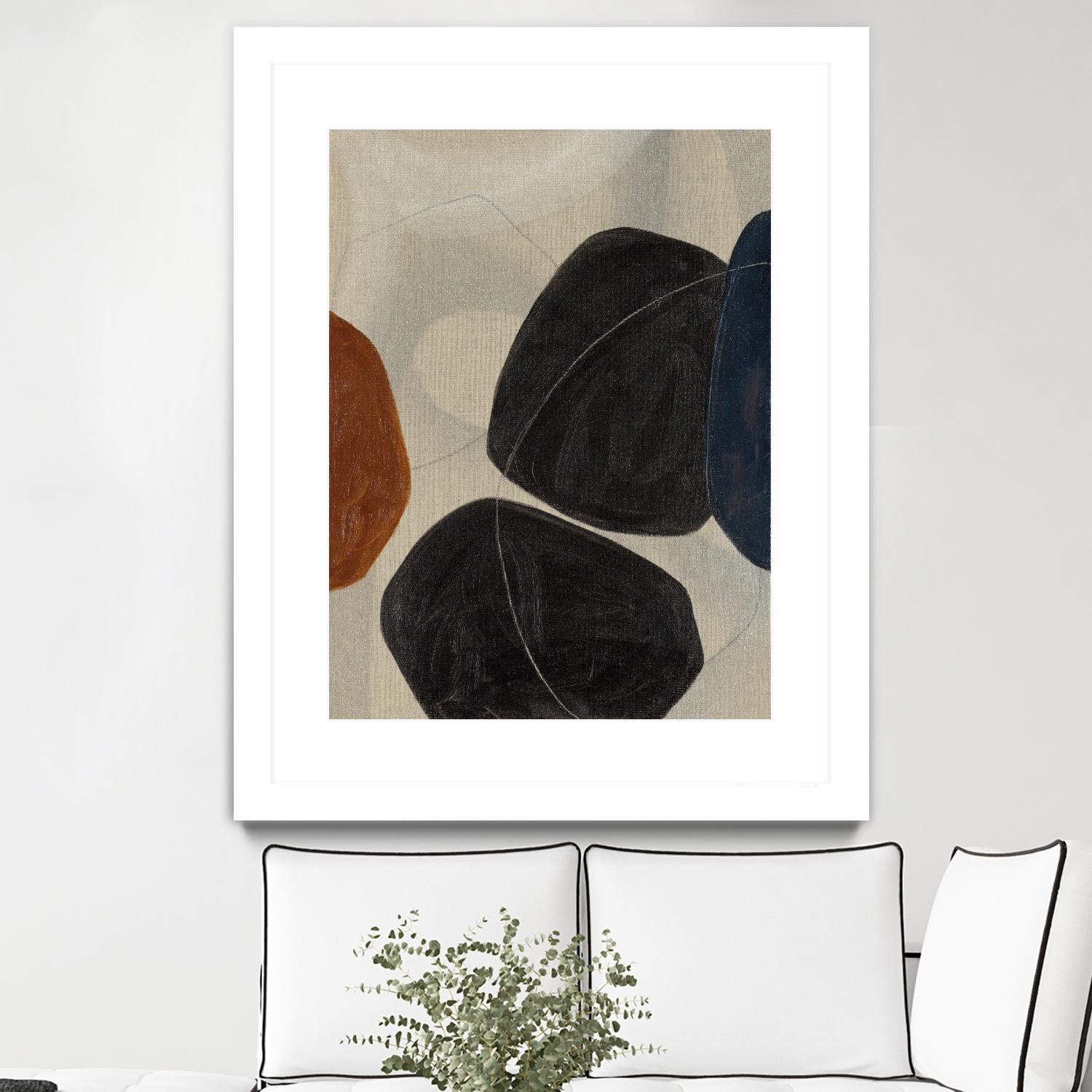 Gravity I by Kippi Leonard on GIANT ART - blacks organic shapes