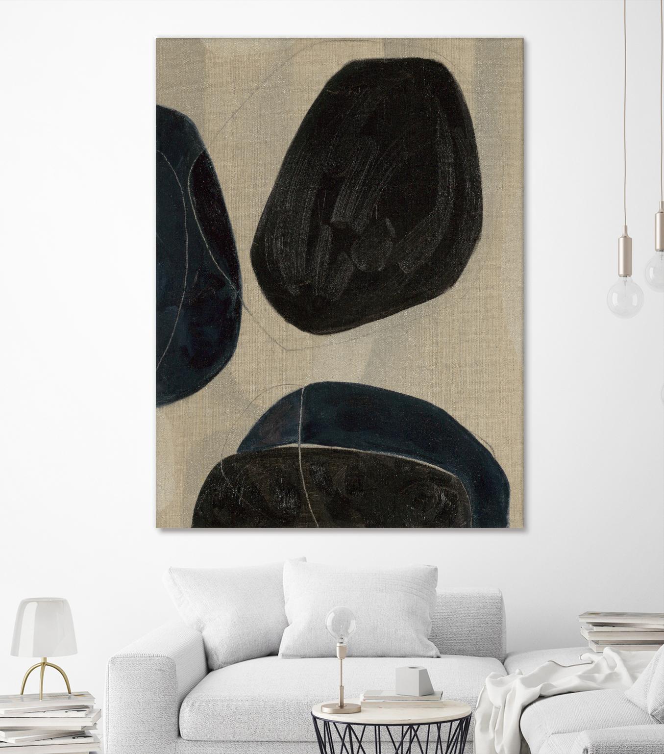 Gravity II by Kippi Leonard on GIANT ART - blacks organic shapes