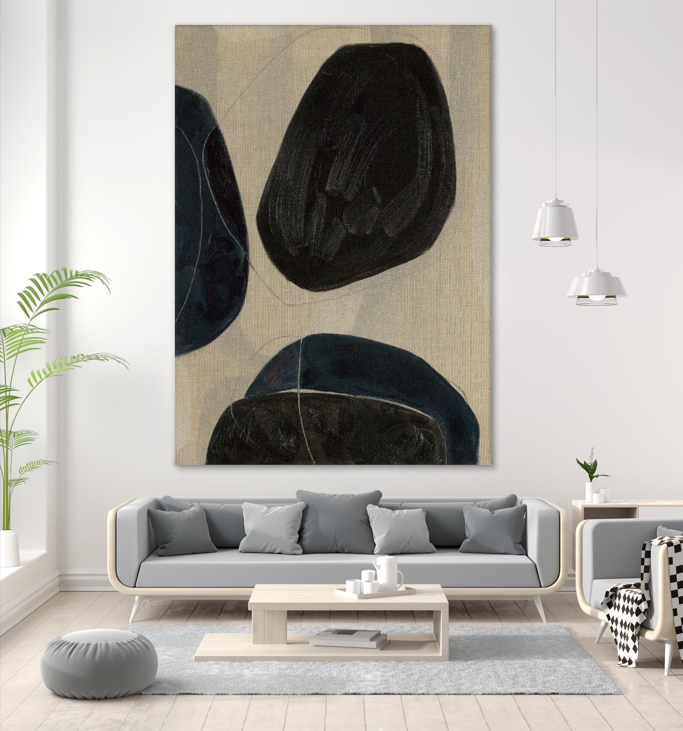 Gravity II by Kippi Leonard on GIANT ART - blacks organic shapes