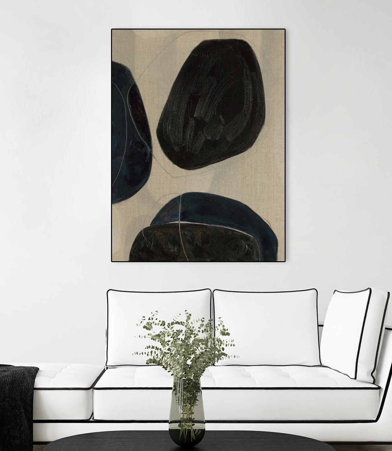 Gravity II by Kippi Leonard on GIANT ART - blacks organic shapes