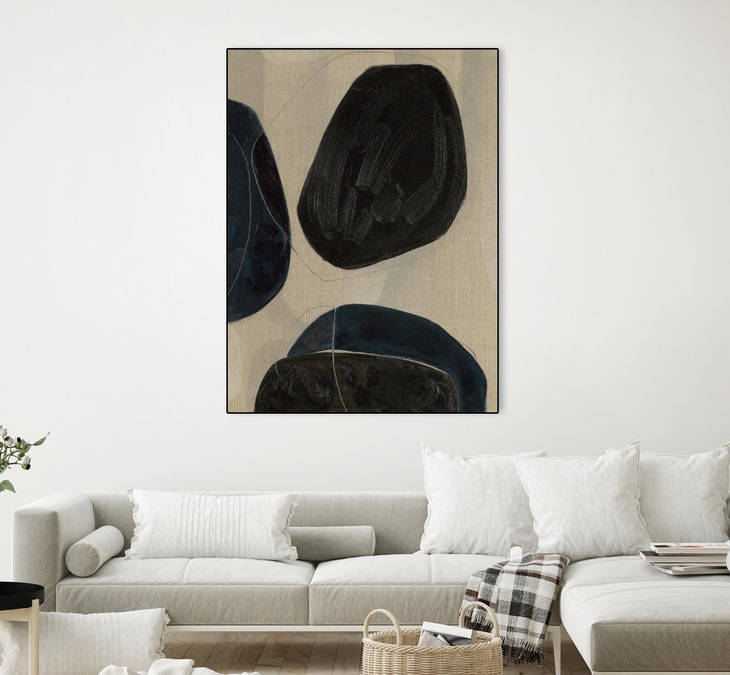 Gravity II by Kippi Leonard on GIANT ART - blacks organic shapes