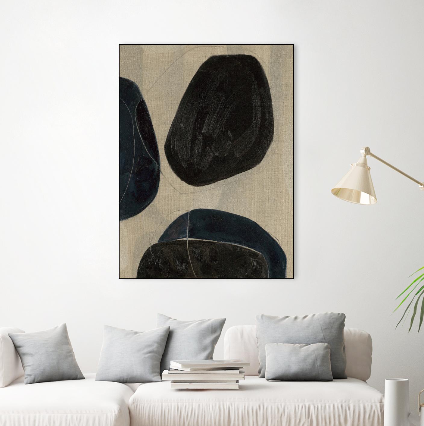 Gravity II by Kippi Leonard on GIANT ART - blacks organic shapes