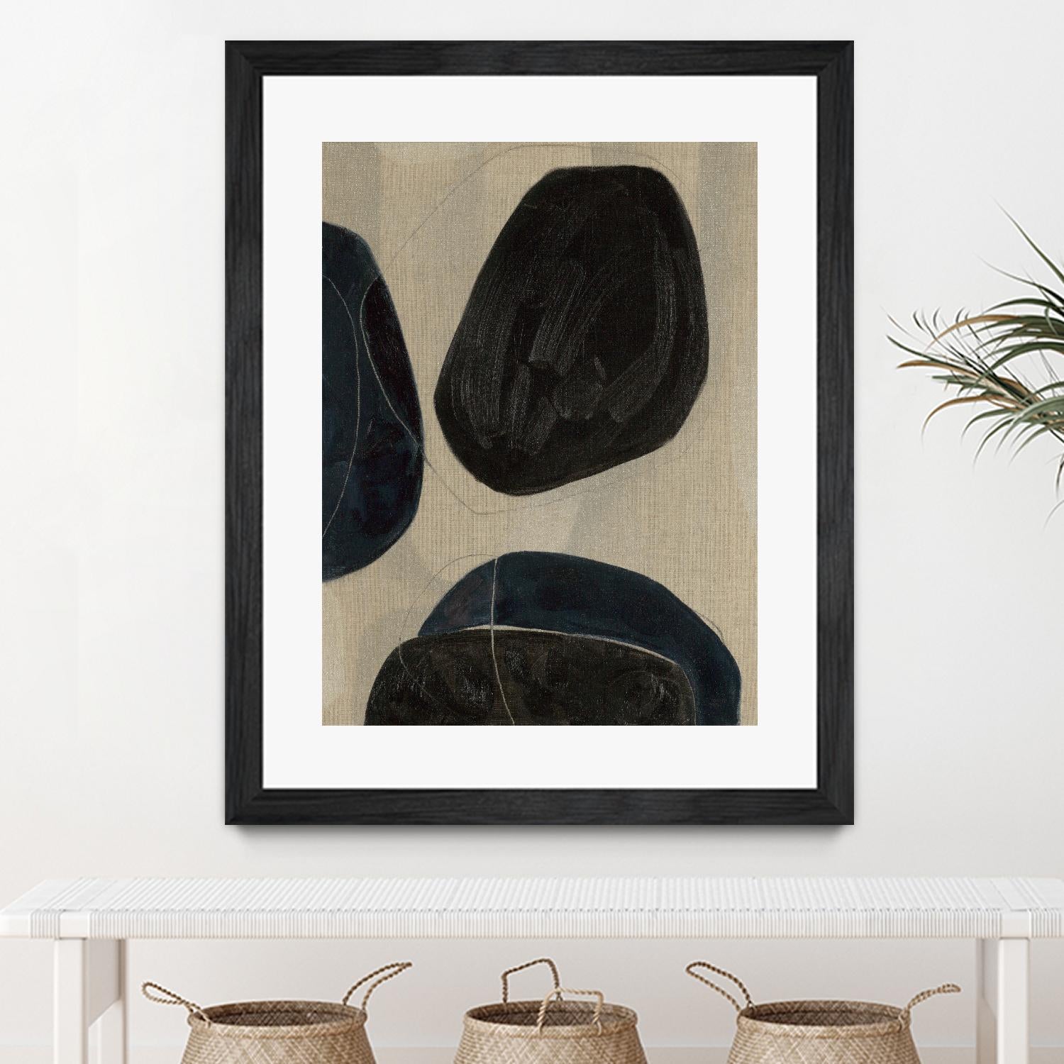 Gravity II by Kippi Leonard on GIANT ART - blacks organic shapes