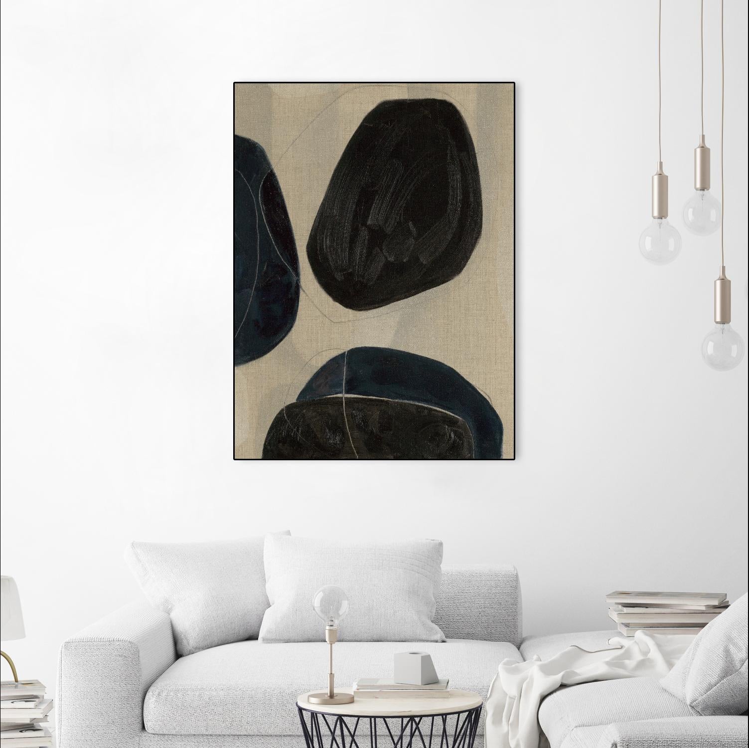 Gravity II by Kippi Leonard on GIANT ART - blacks organic shapes