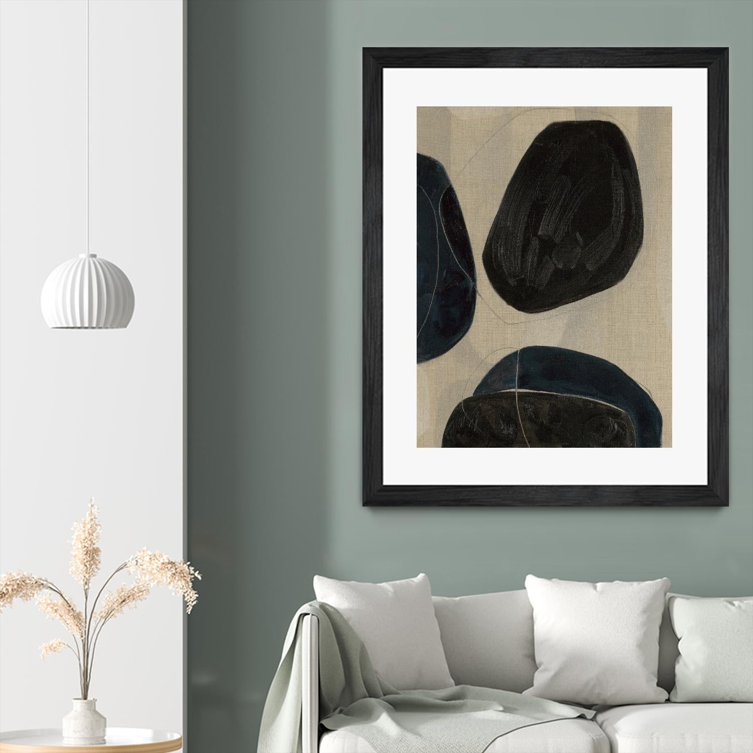 Gravity II by Kippi Leonard on GIANT ART - blacks organic shapes