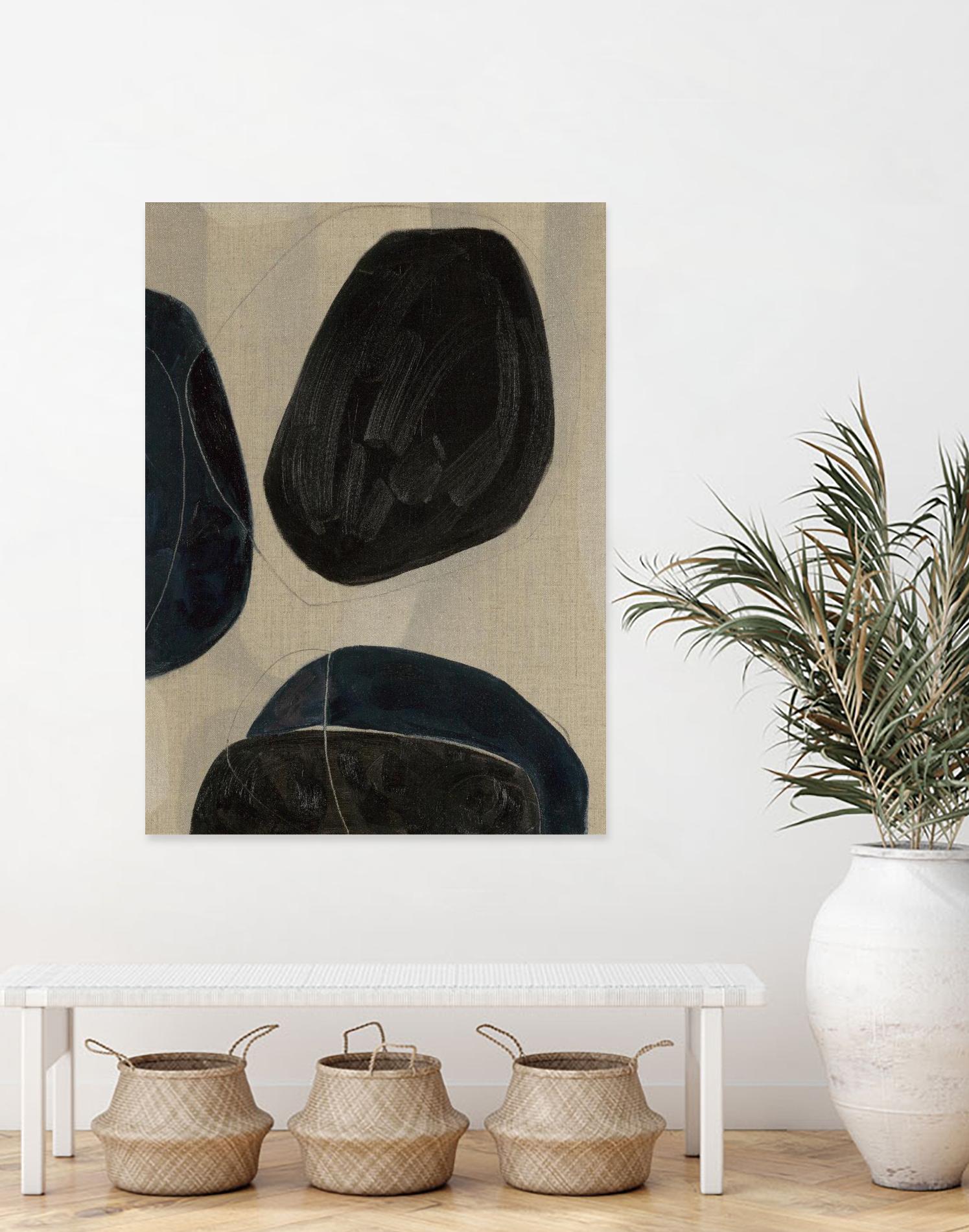 Gravity II by Kippi Leonard on GIANT ART - blacks organic shapes