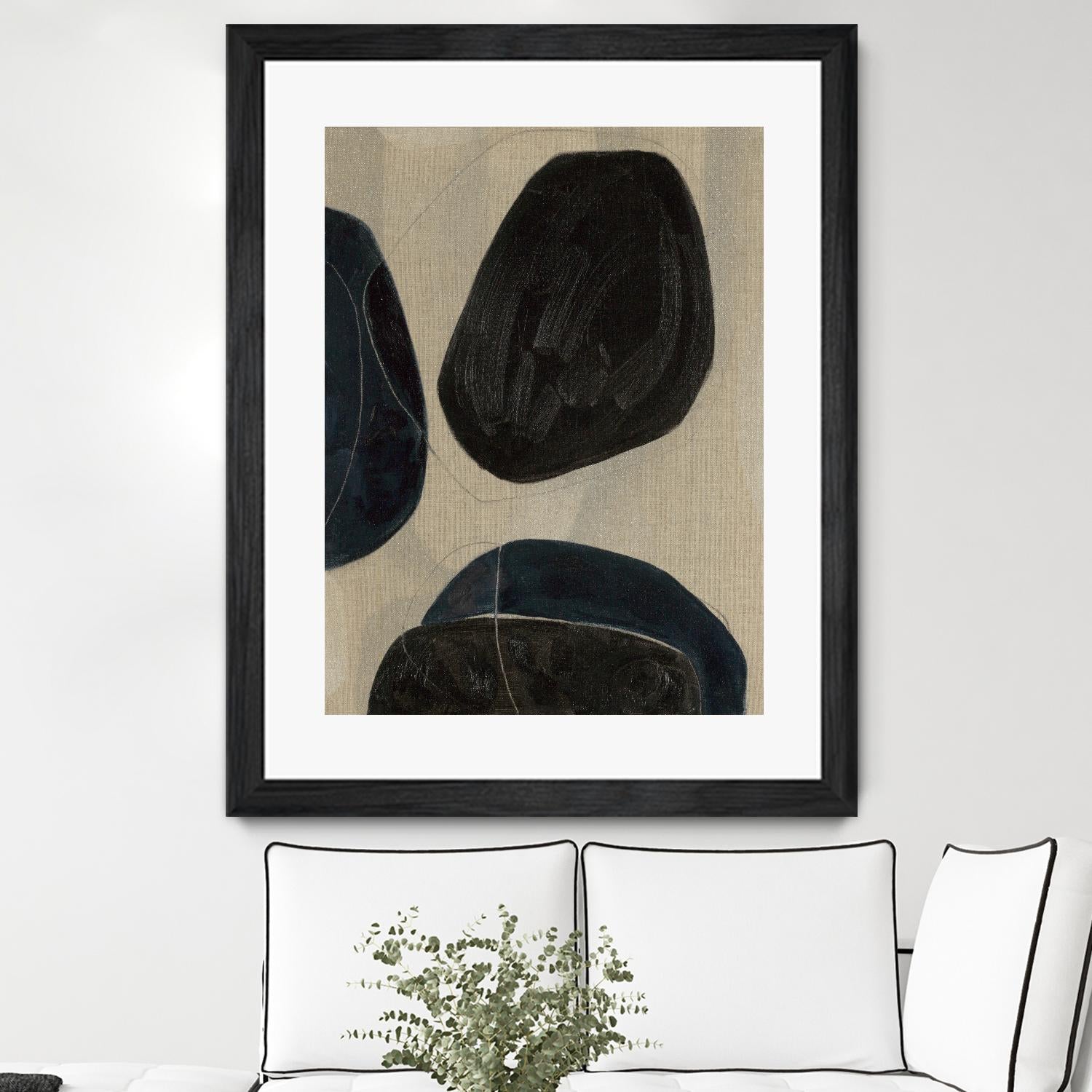 Gravity II by Kippi Leonard on GIANT ART - blacks organic shapes