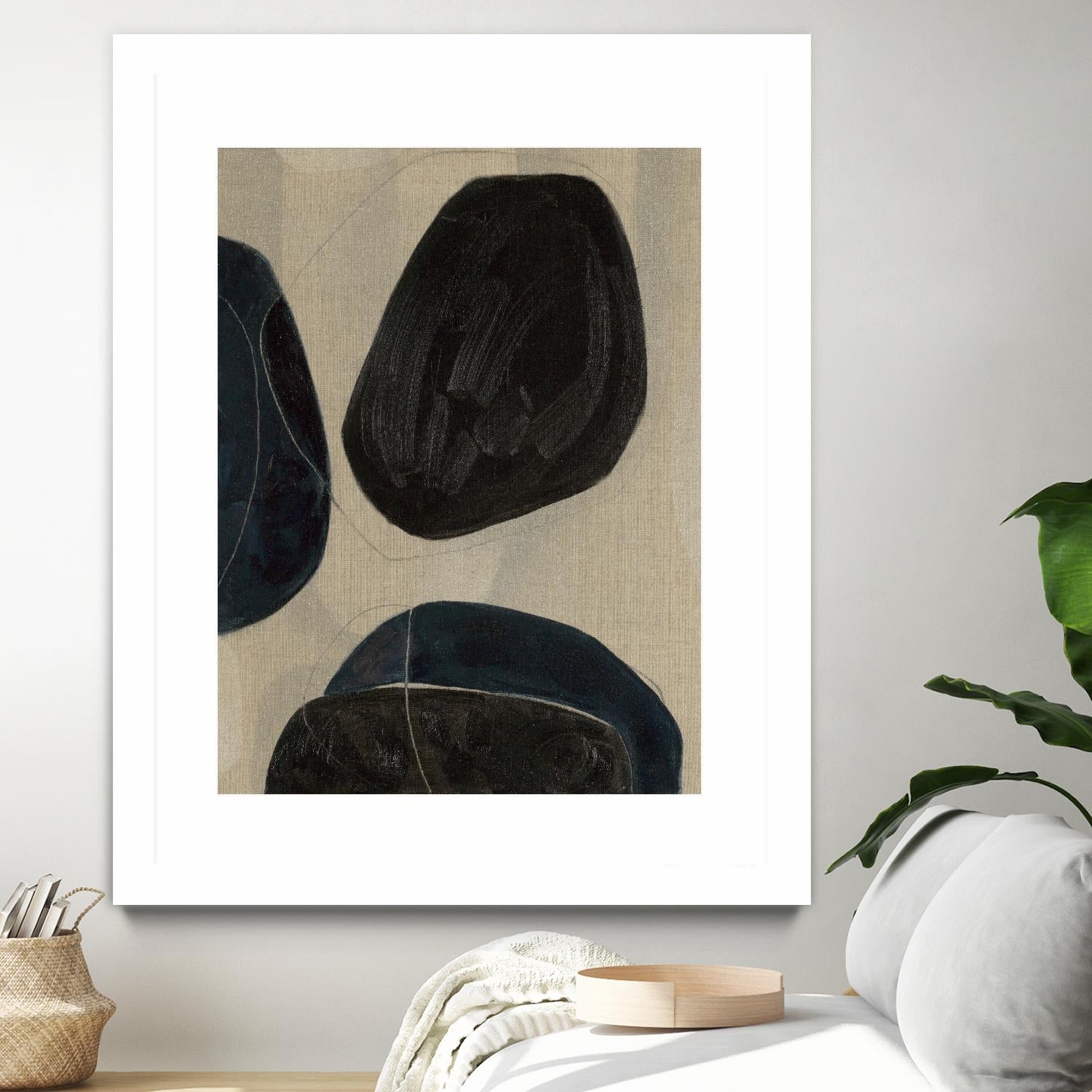 Gravity II by Kippi Leonard on GIANT ART - blacks organic shapes