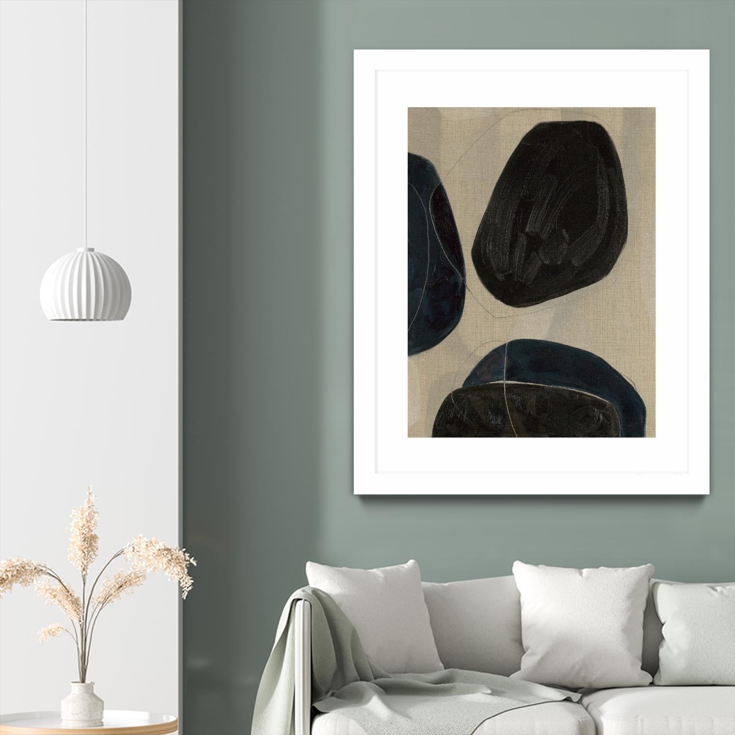 Gravity II by Kippi Leonard on GIANT ART - blacks organic shapes