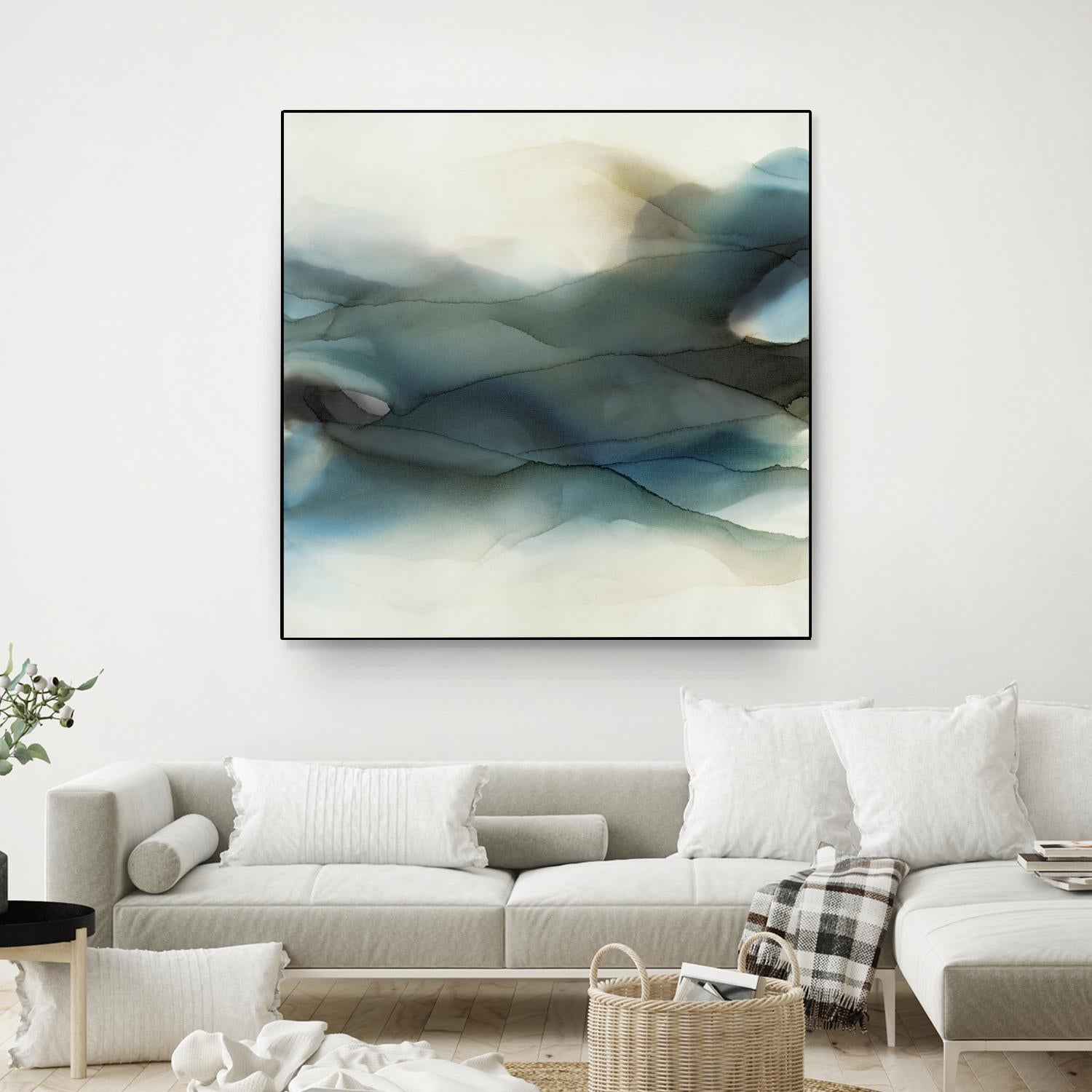 September Desert by Kippi Leonard on GIANT ART - blues fluid abstracts