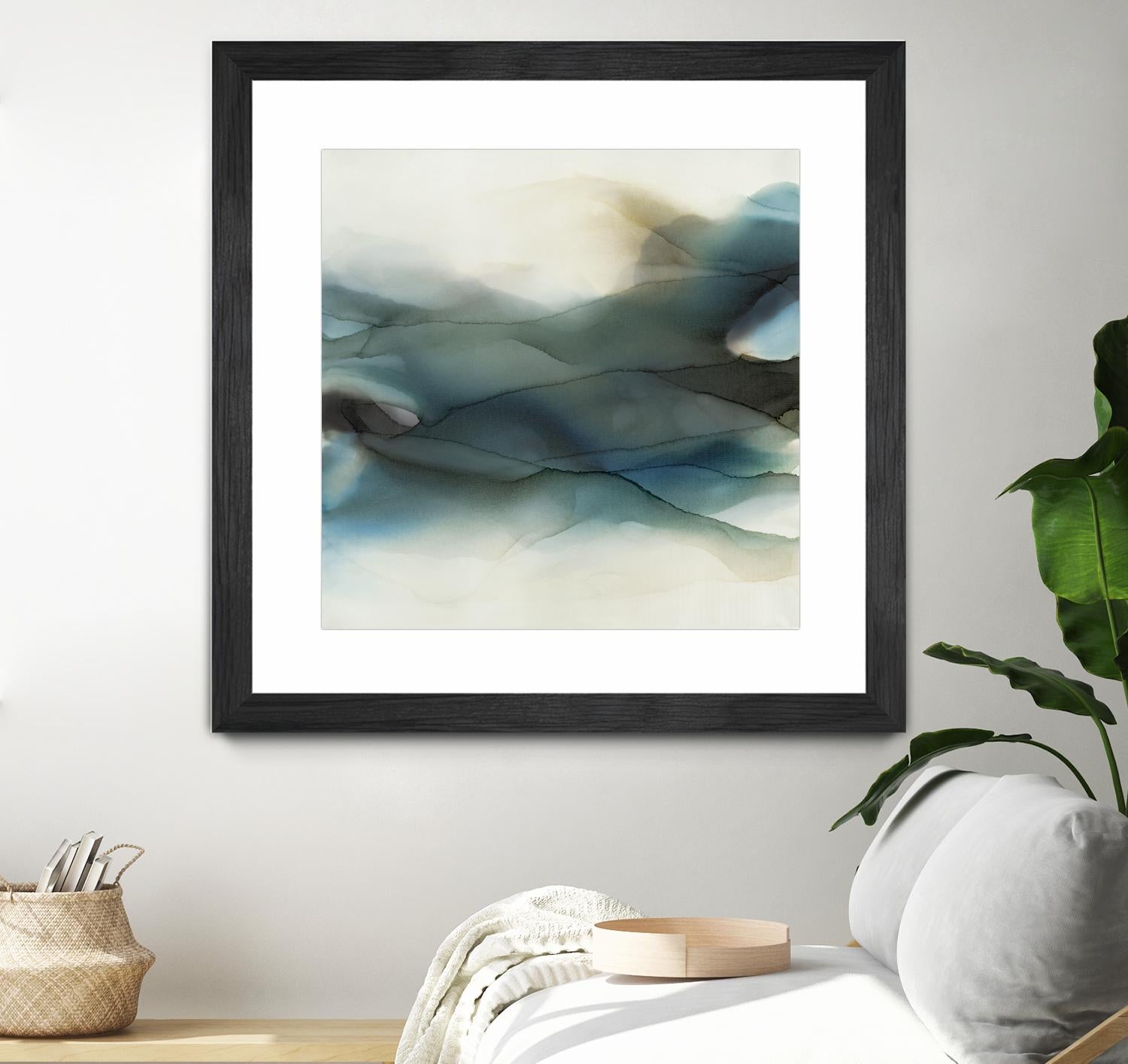 September Desert by Kippi Leonard on GIANT ART - blues fluid abstracts