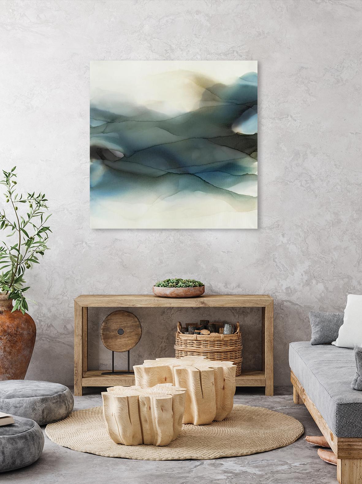 September Desert by Kippi Leonard on GIANT ART - blues fluid abstracts