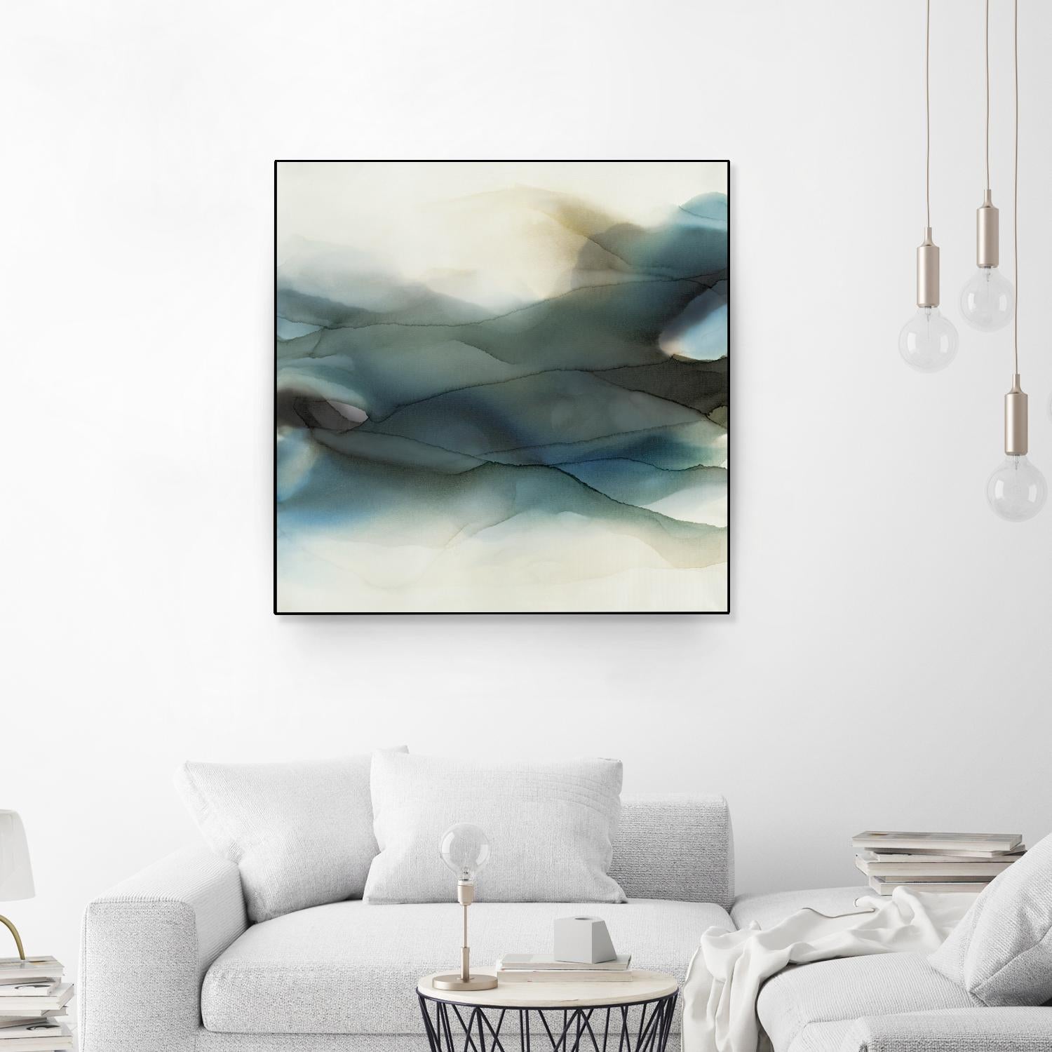 September Desert by Kippi Leonard on GIANT ART - blues fluid abstracts