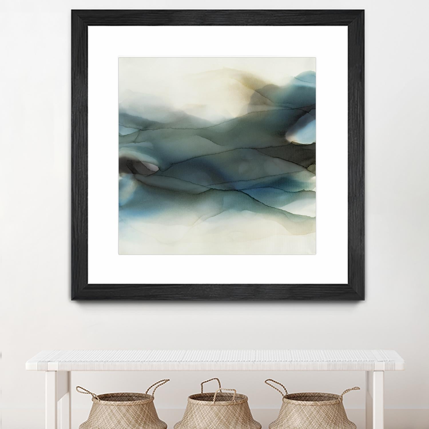 September Desert by Kippi Leonard on GIANT ART - blues fluid abstracts