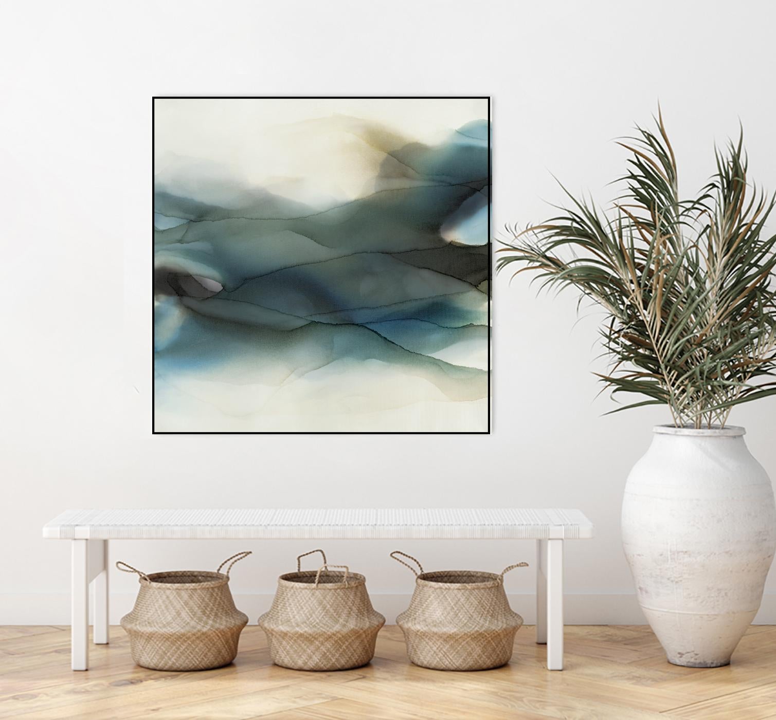 September Desert by Kippi Leonard on GIANT ART - blues fluid abstracts