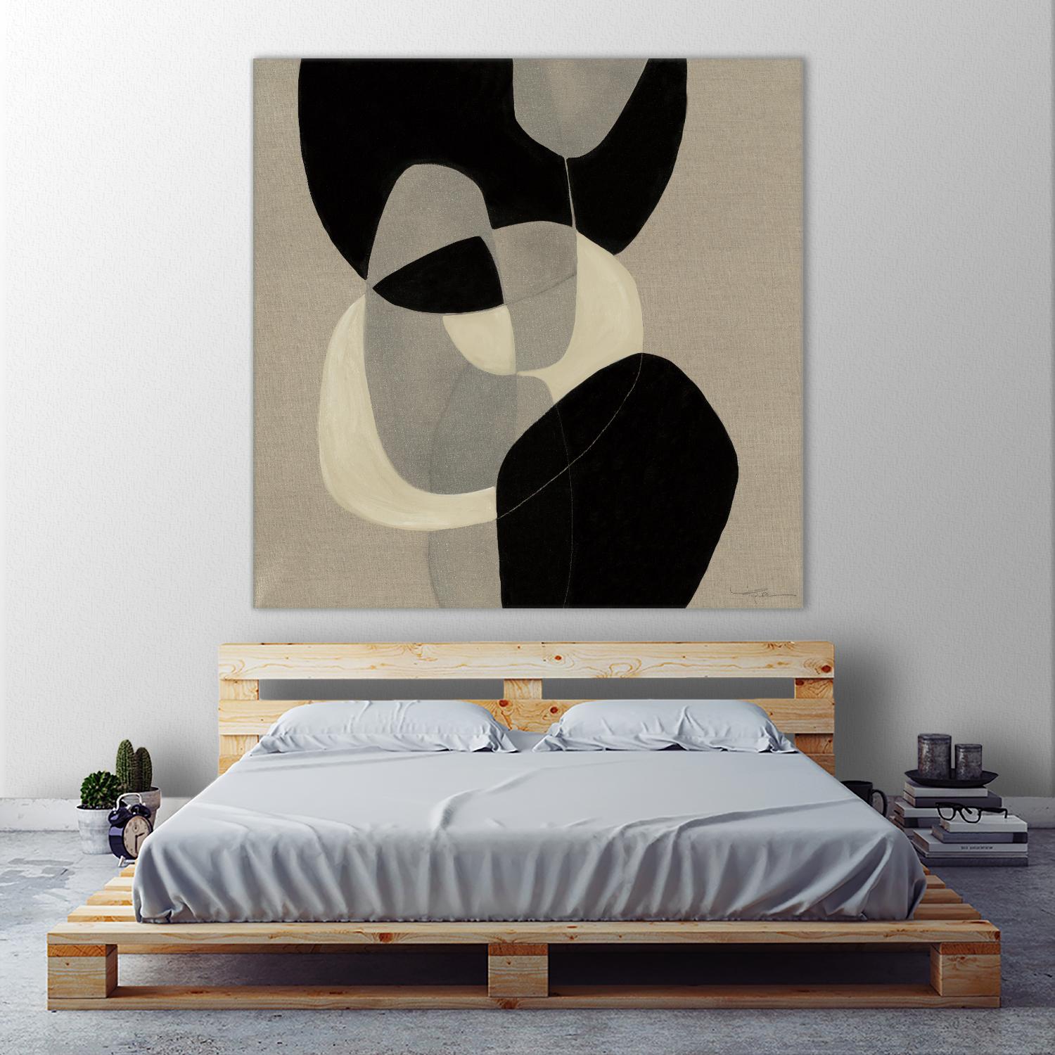 Gravity III by Kippi Leonard on GIANT ART - beige organic shapes