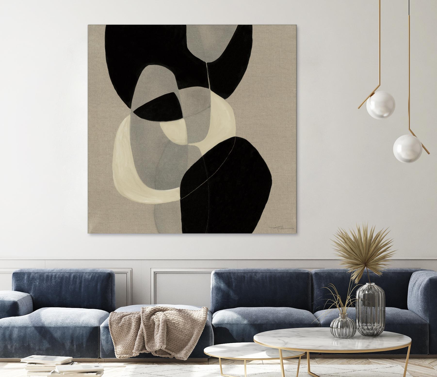 Gravity III by Kippi Leonard on GIANT ART - beige organic shapes