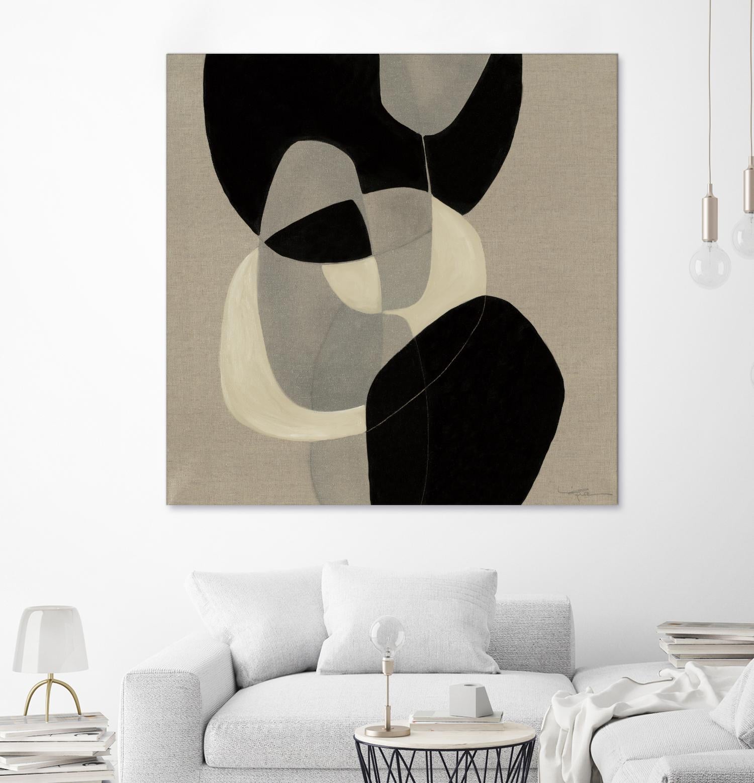 Gravity III by Kippi Leonard on GIANT ART - beige organic shapes