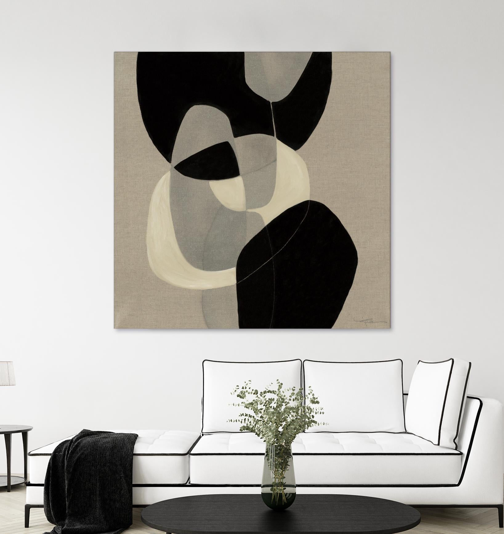 Gravity III by Kippi Leonard on GIANT ART - beige organic shapes