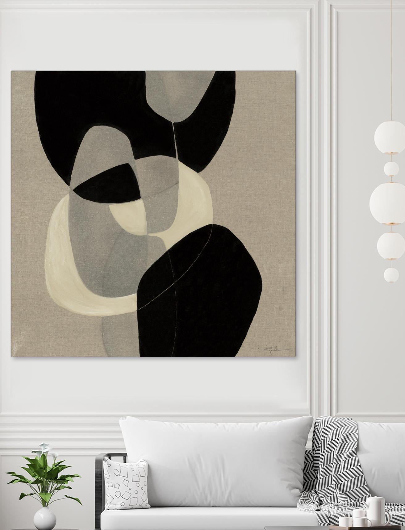 Gravity III by Kippi Leonard on GIANT ART - beige organic shapes