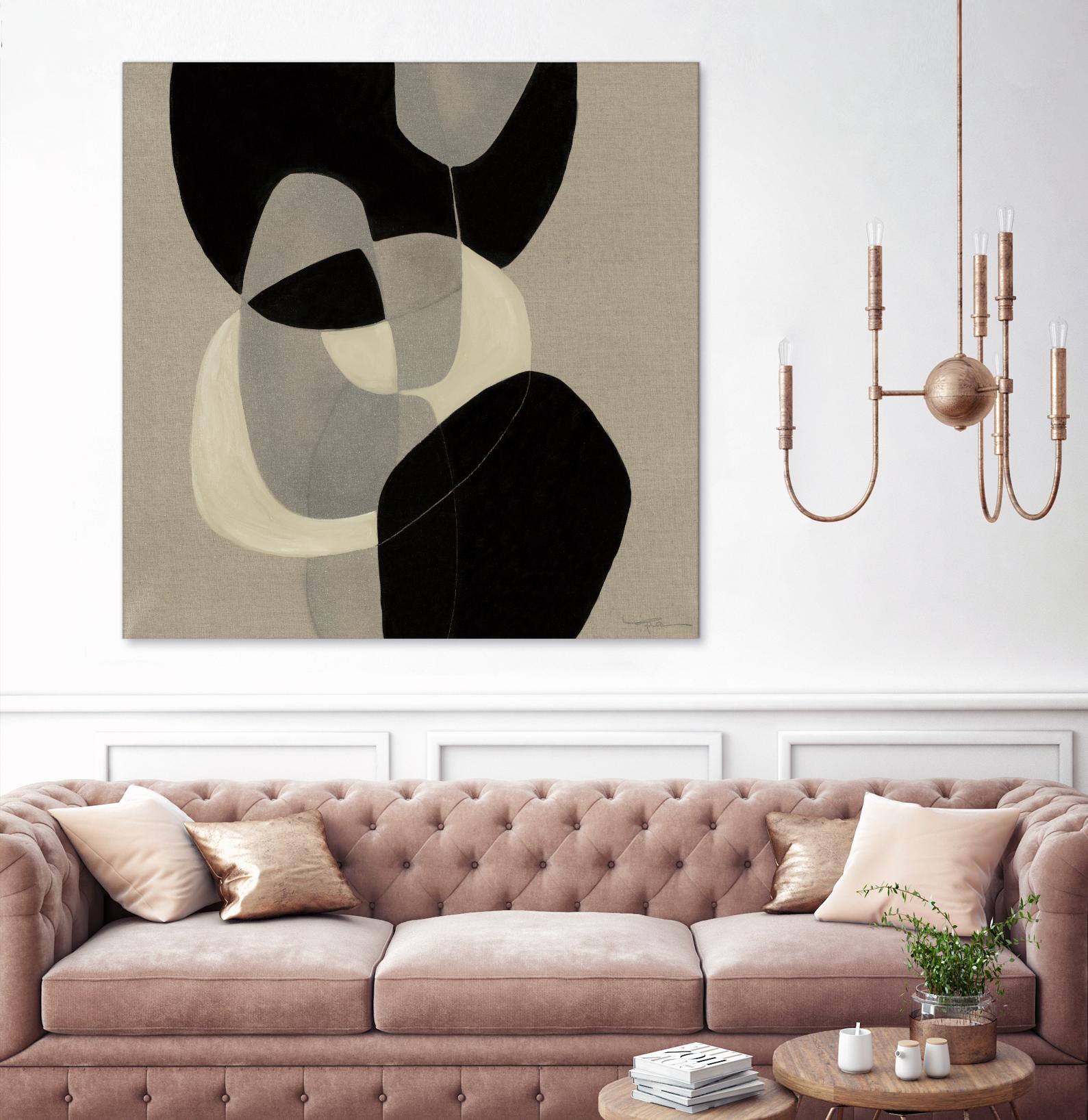 Gravity III by Kippi Leonard on GIANT ART - beige organic shapes