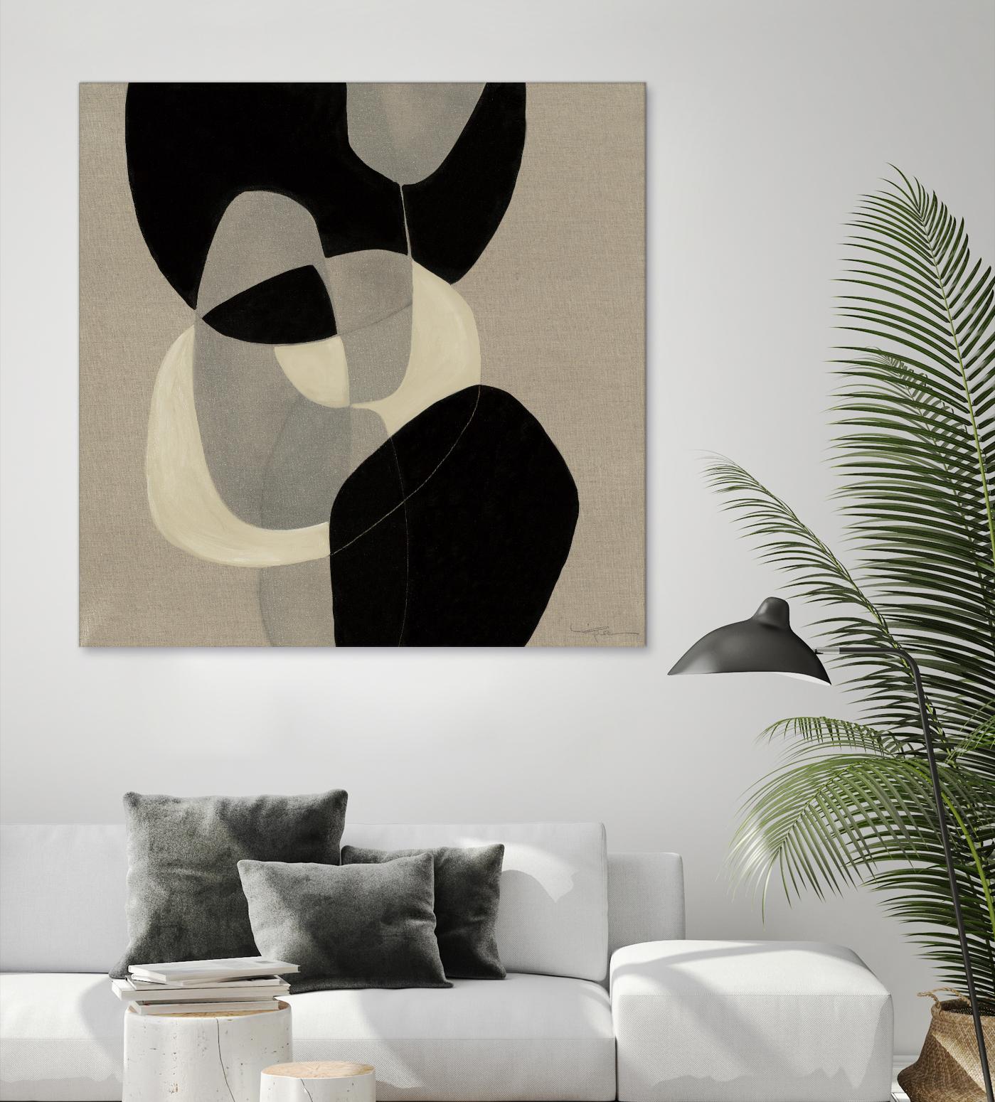 Gravity III by Kippi Leonard on GIANT ART - beige organic shapes